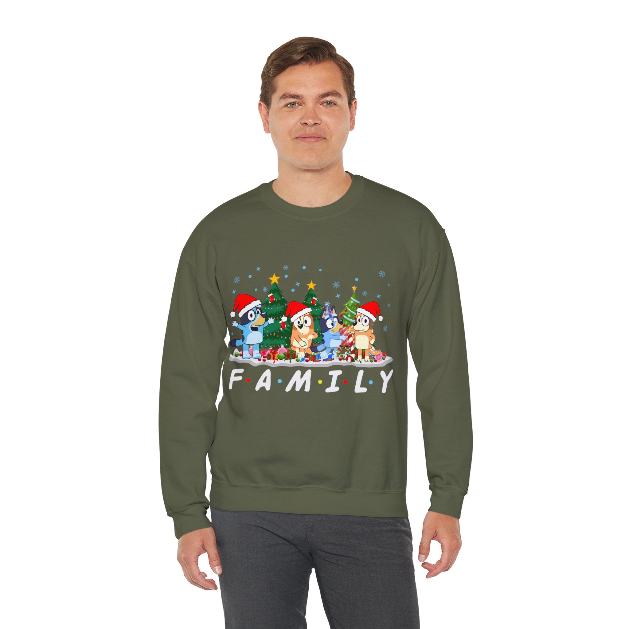 Christmas Bluey Family Sweatshirt, Bluey Party Family Xmas Shirt, Funny Christmas Shirt, Christmas Bluey Sweatshirt, Bluey Party Christmas