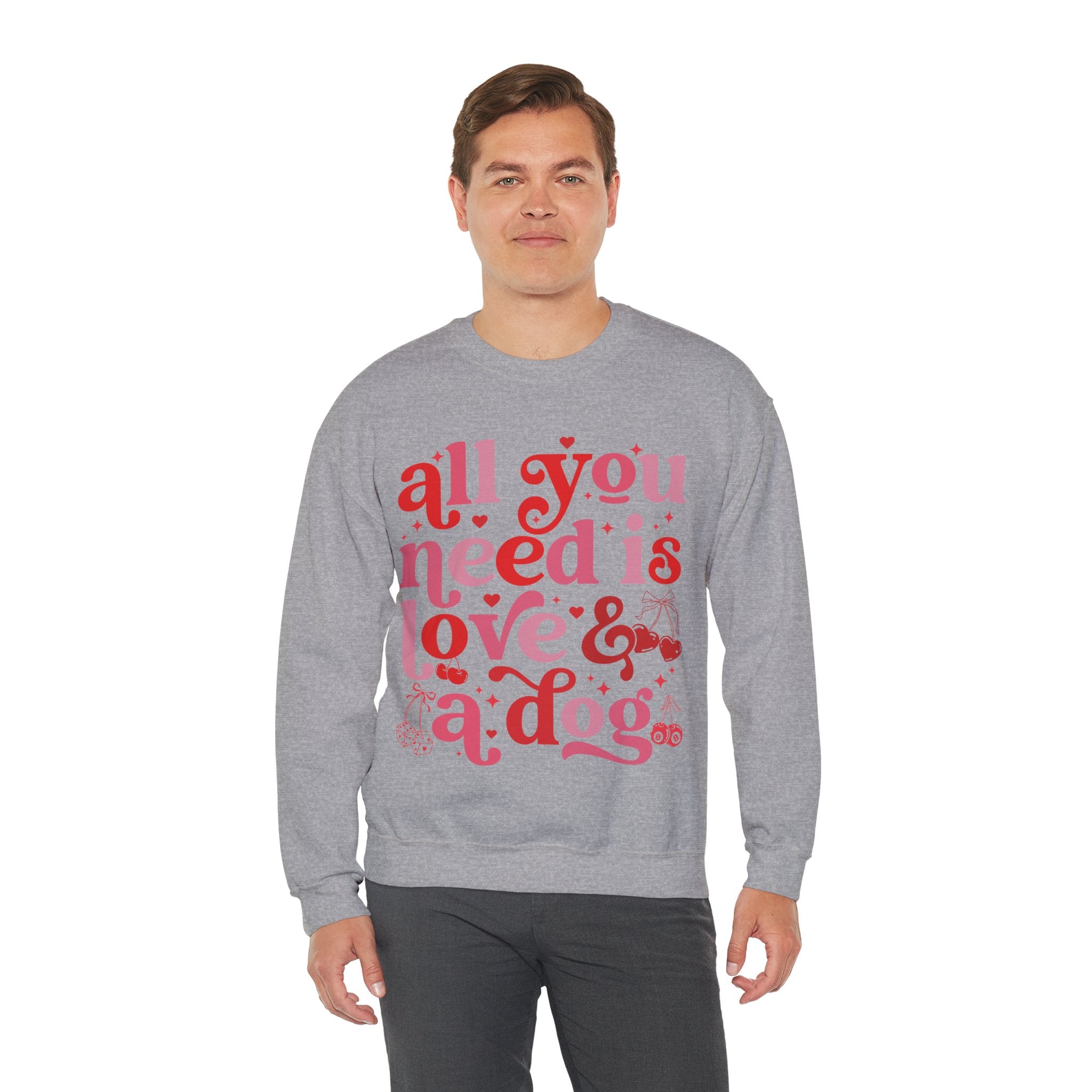 Dog Mom Sweatshirt Valentines, All You Need Is Love Sweatshirt, Womens Dog Lover Shirt, Dog Mama Sweatshirt, All You Need Is Love and a Dog