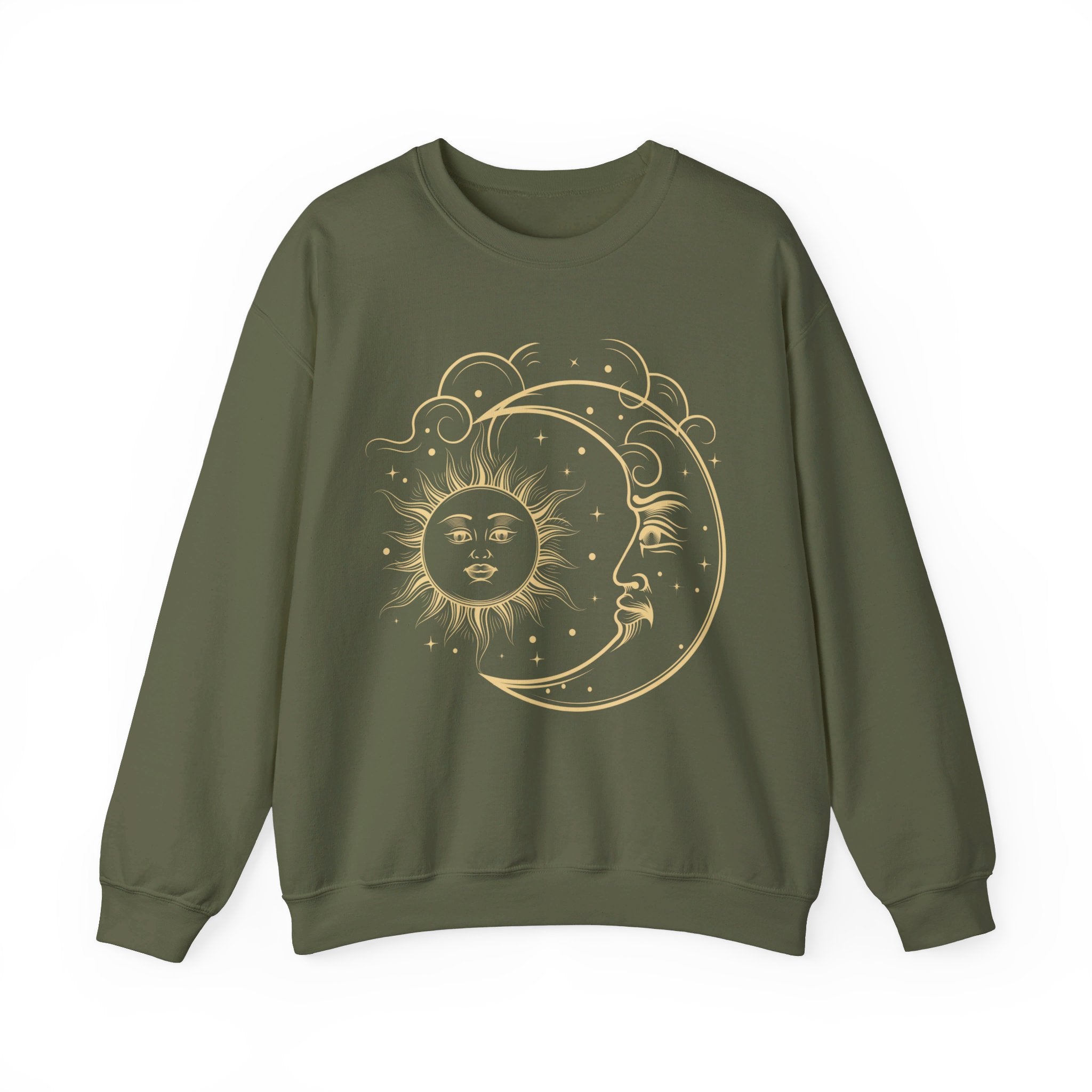 Sun and Moon Crewneck, Celestial Sweatshirt, Boho Sun and Moon Shirt, Hippie Hoodie, Retro Shirt, Vintage Style