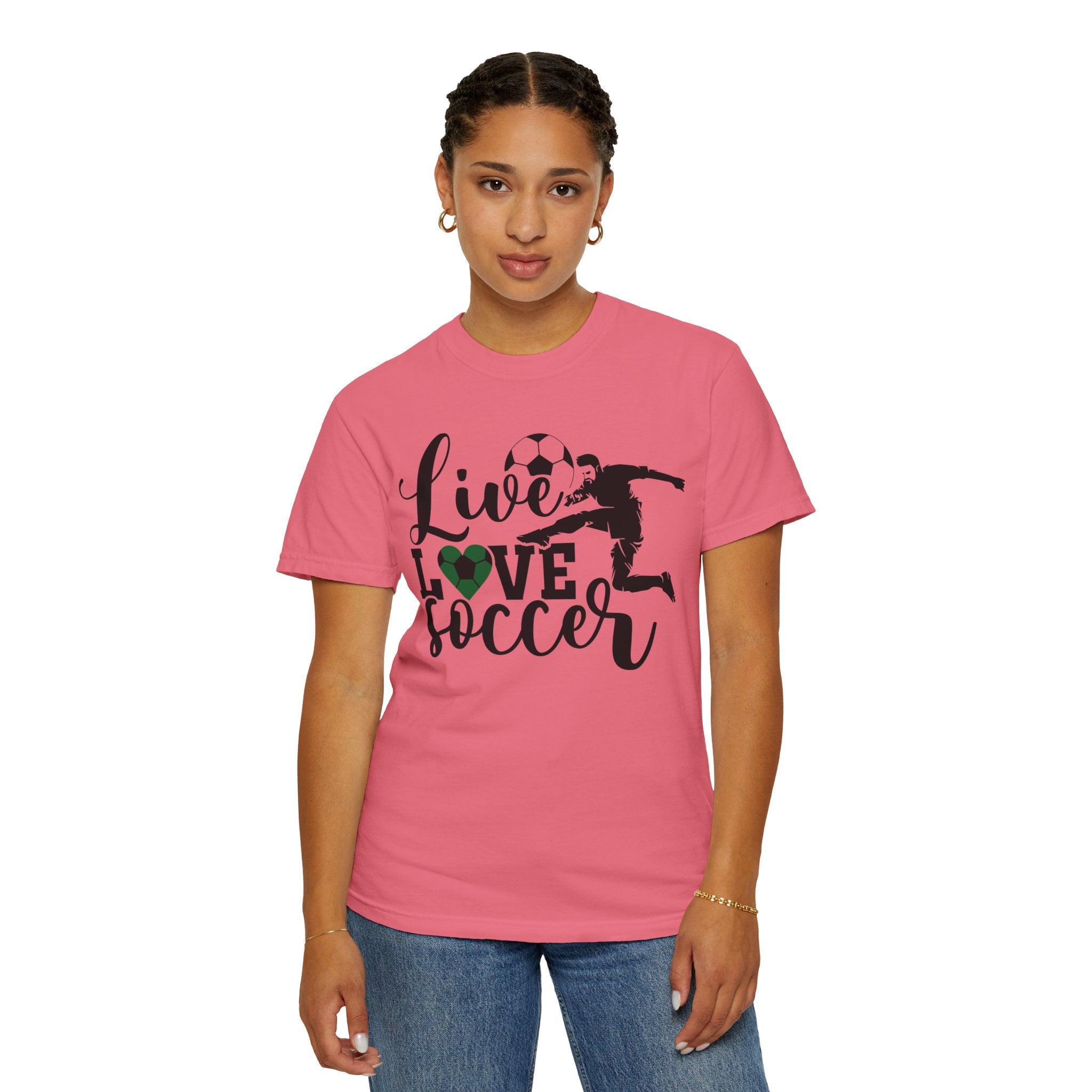 Live Love Soccer T-Shirt With Soccer Ball For Soccer Players