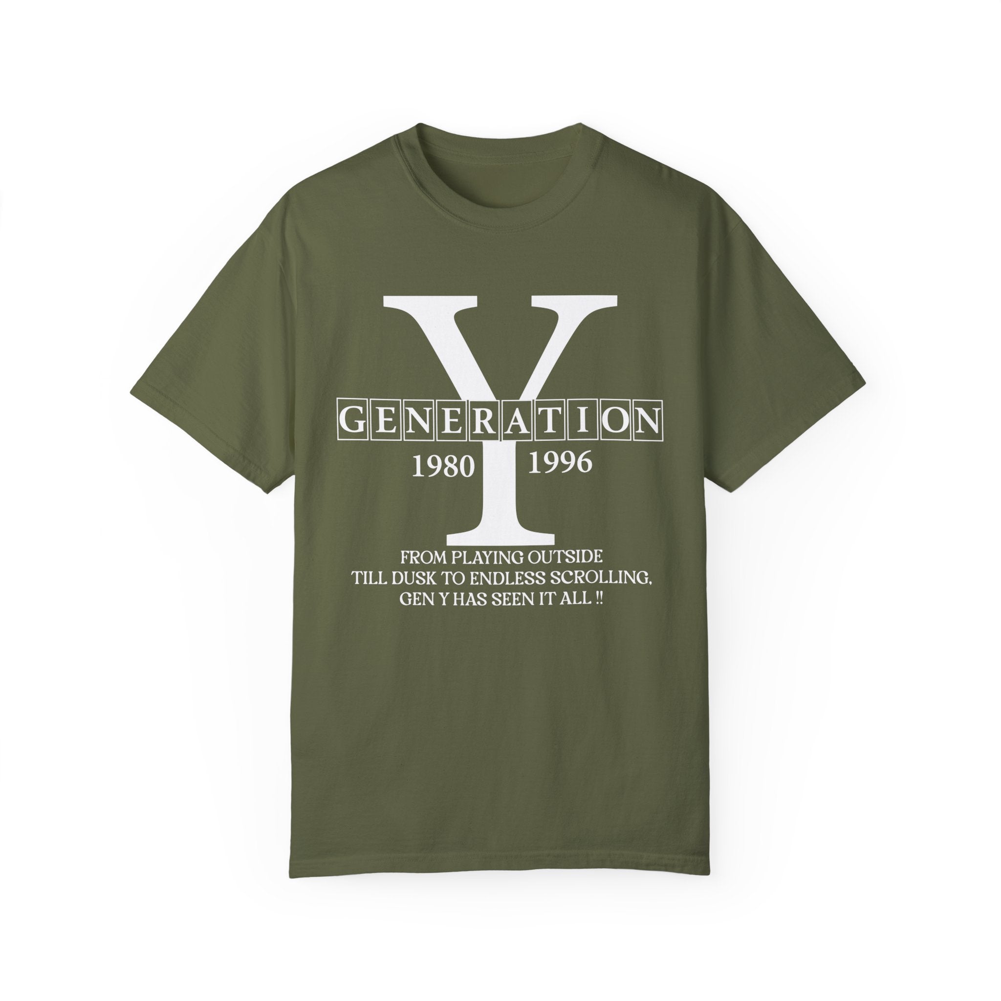Gen Y TShirt, From playing outside till dusk to endless scrolling, Gen Y has seen it all! Generation Y T-Shirt, trendy tee