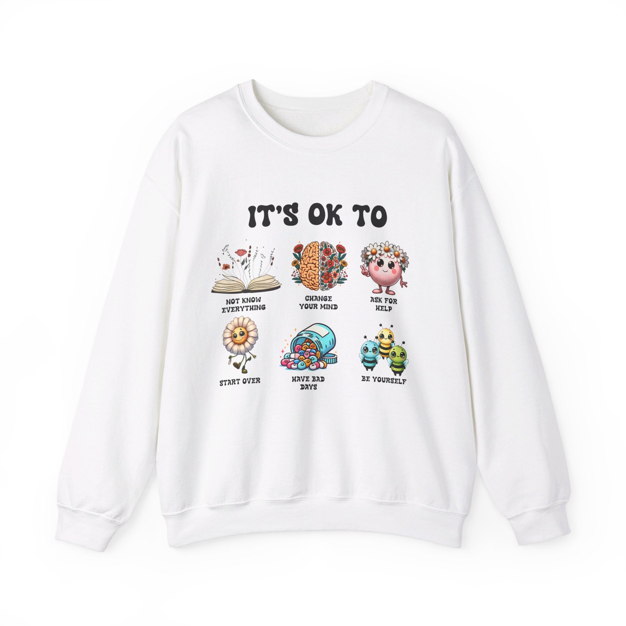 Teacher Sweatshirt, Mental Health its ok to be yourself, School Counselor, Positive affirmations, Therapist SPED Teacher SLP saying Hoodie