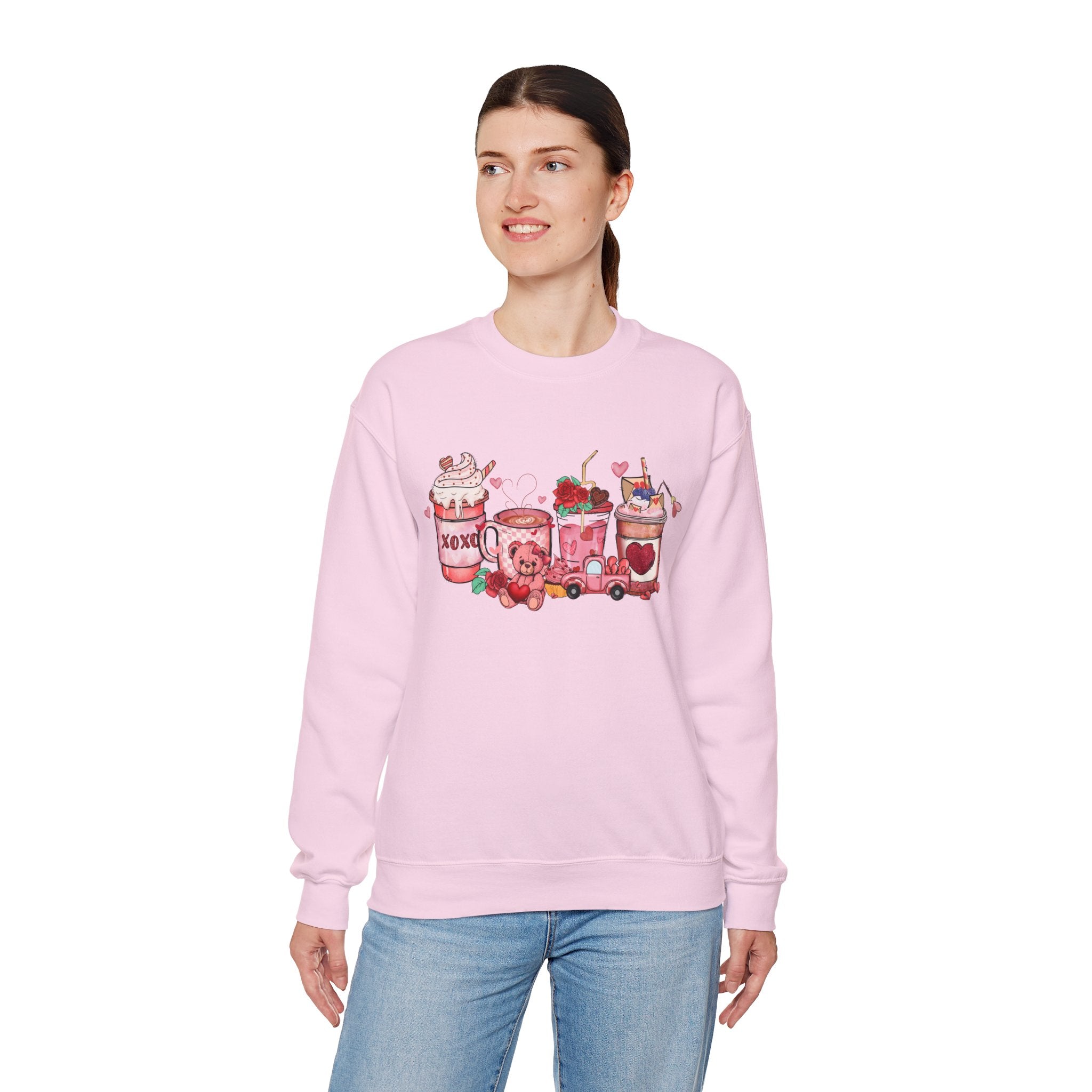 Valentine Coffee Sweatshirt, Valentines Sweater, Womens Valentines Day Sweatshirt, Womens Valentines Day Sweater, Valentines Day Shirt