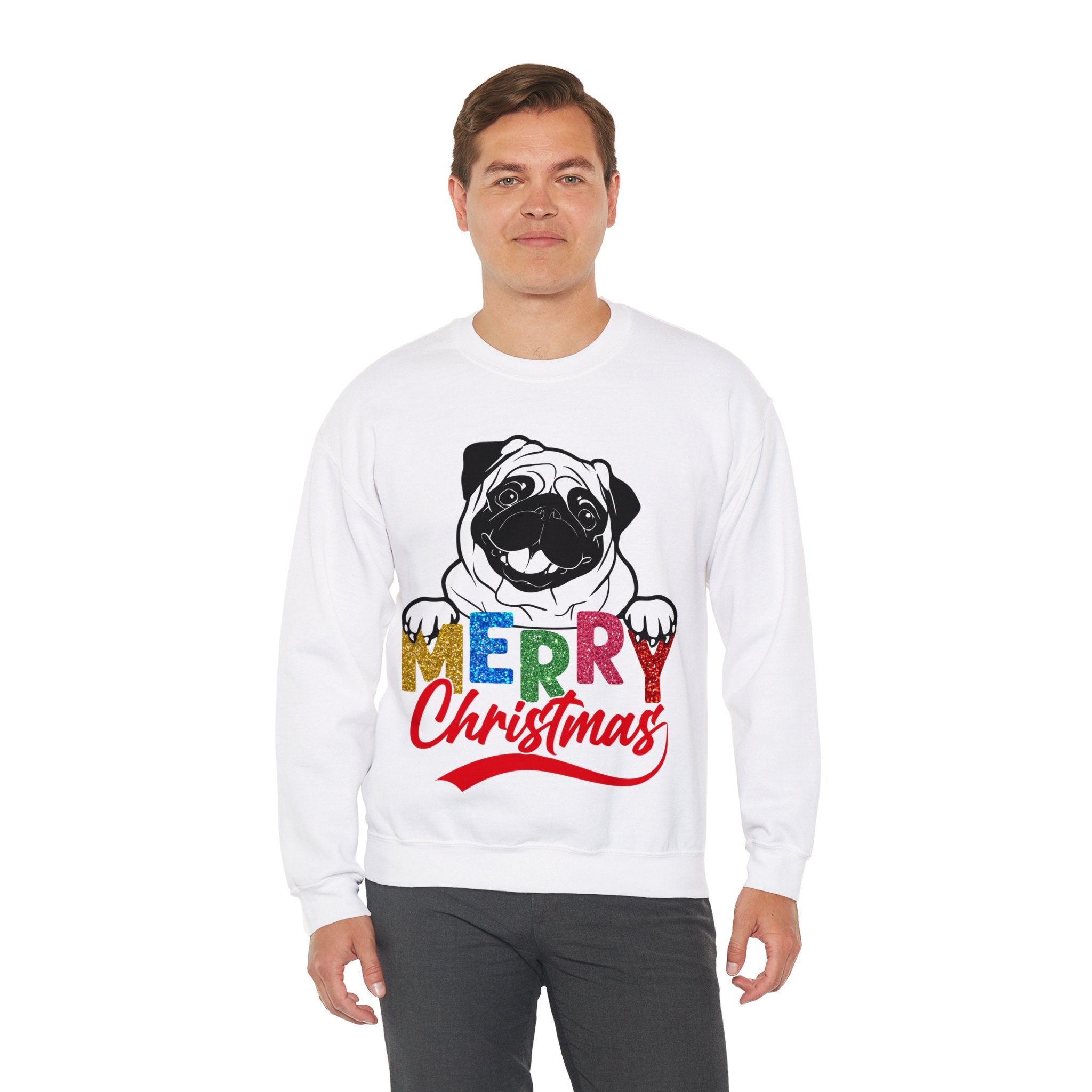 Christmas Pug Sweatshirt, Funny Pug Christmas Sweatshirt, Dog Lover Gift, Pug Mom Sweatshirt, Dog Mom Shirt