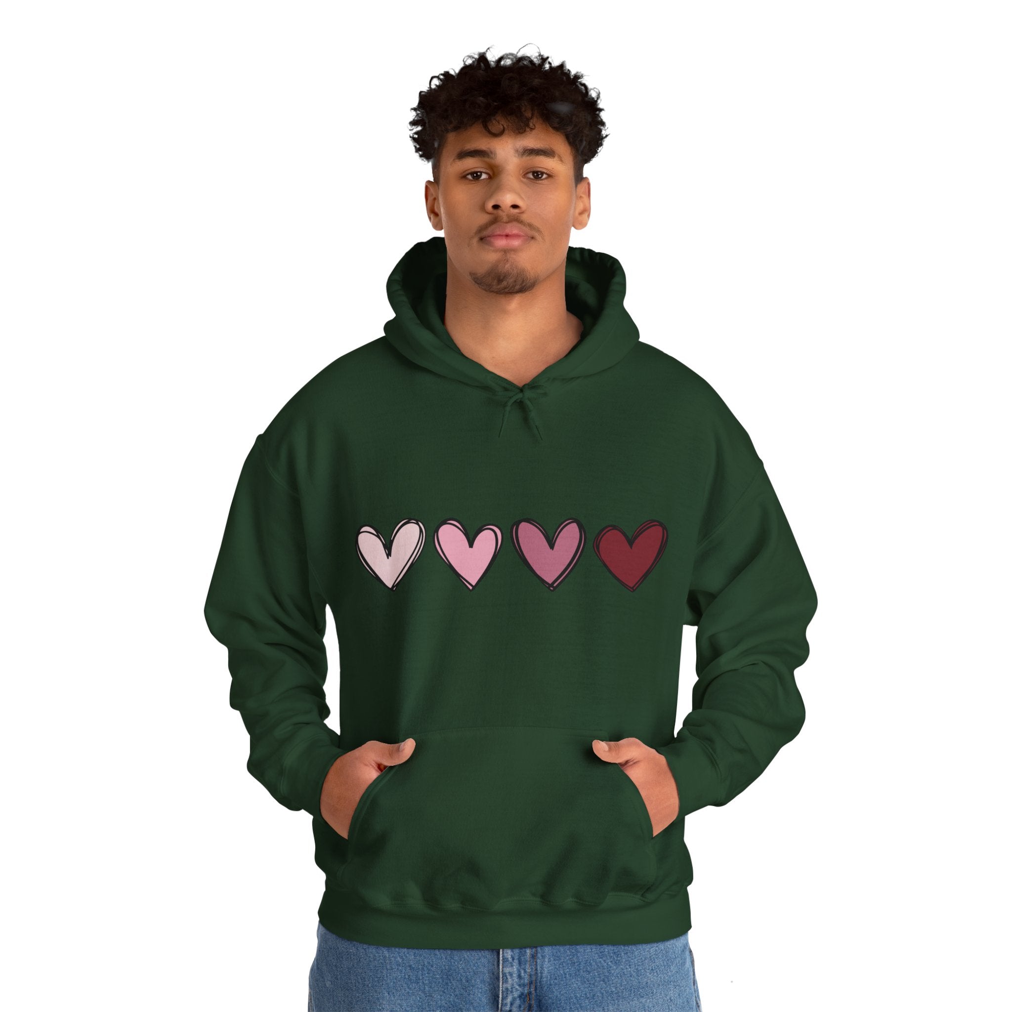 Valentine Double Heart Hoodie, Cute Valentine Hoodie, Valentine Sweatshirts, Vintage Valentine Hooded Sweatshirt, Valentine Pullover