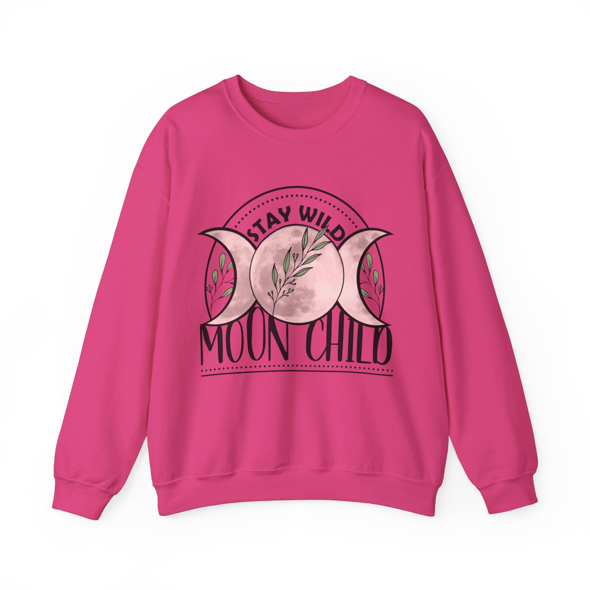 Stay Wild Moon Child Sweatshirt, Celestial Floral Moon Tee, Hippie Shirt, Mystical Boho Shirt, Moon Child Gifts Tee