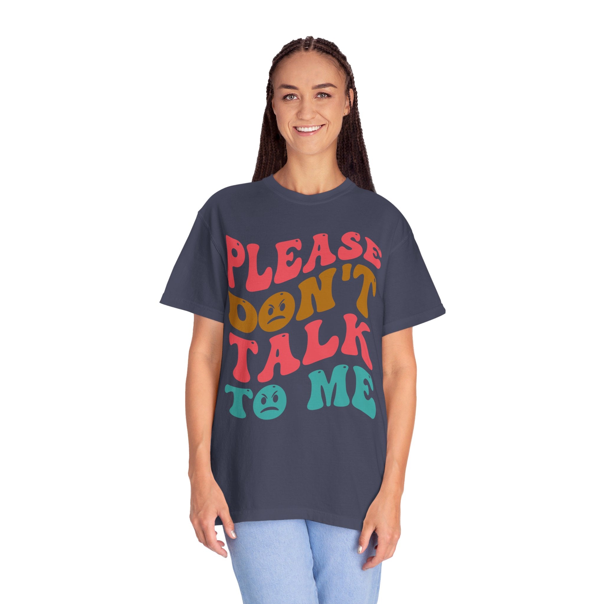 Please don't talk to me shirt, Funny introvert shirt, Words on back retro, Sarcastic introvert gift