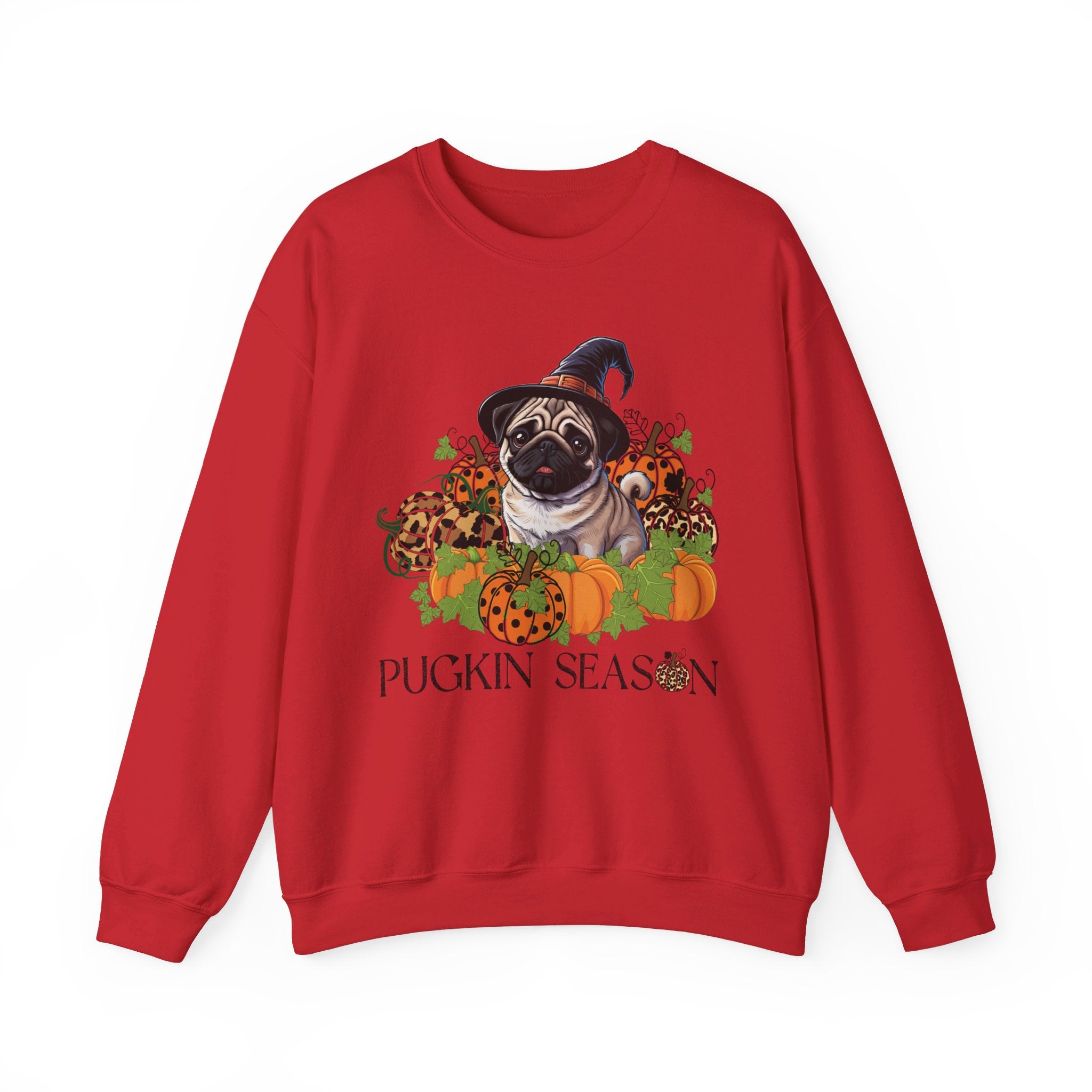 Fall Pug Sweatshirt, Pugkin Season Shirt, Leopard Print Pumpkin T-shirt, Cute Dog Lover Graphic Tee, Halloween Party Gift Tshirt