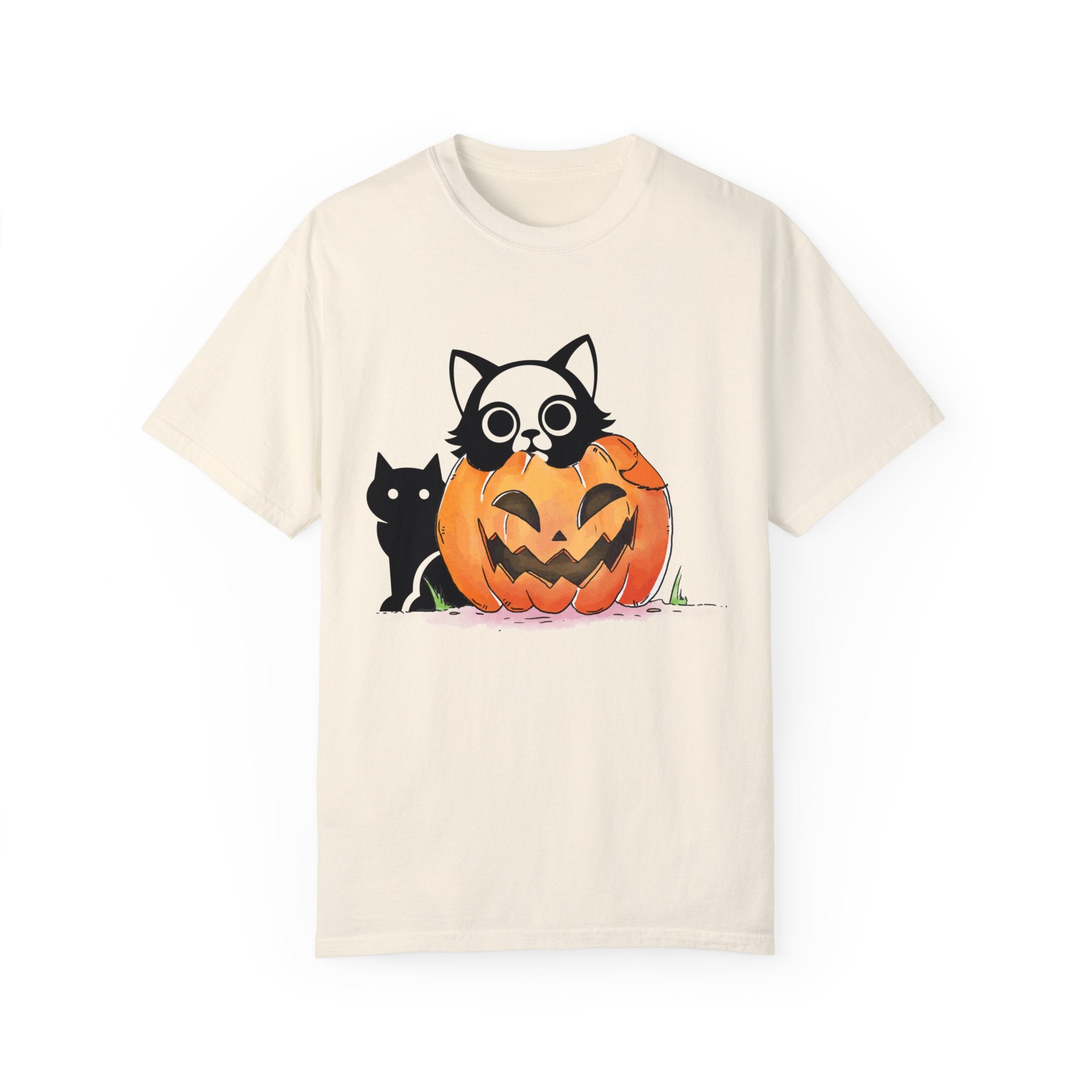 Vintage 90s Cat Halloween Shirt, Retro Halloween Shirt, Spooky Season Tee, Pumpkin Shirt, Halloween Shirt, Vintage Halloween Shirt