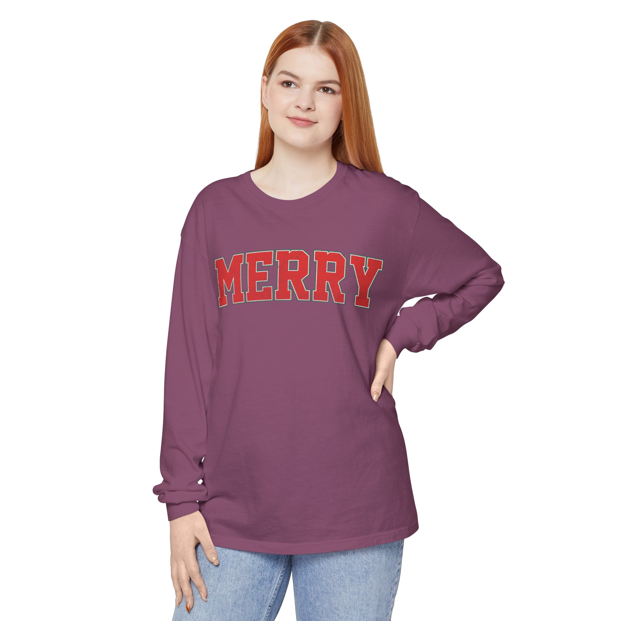 Long Sleeve Merry Shirt, Christmas Long Sleeve Shirt, Christmas Gift, Merry Christmas Tee, Merry Christmas Long Sleeve Shirt