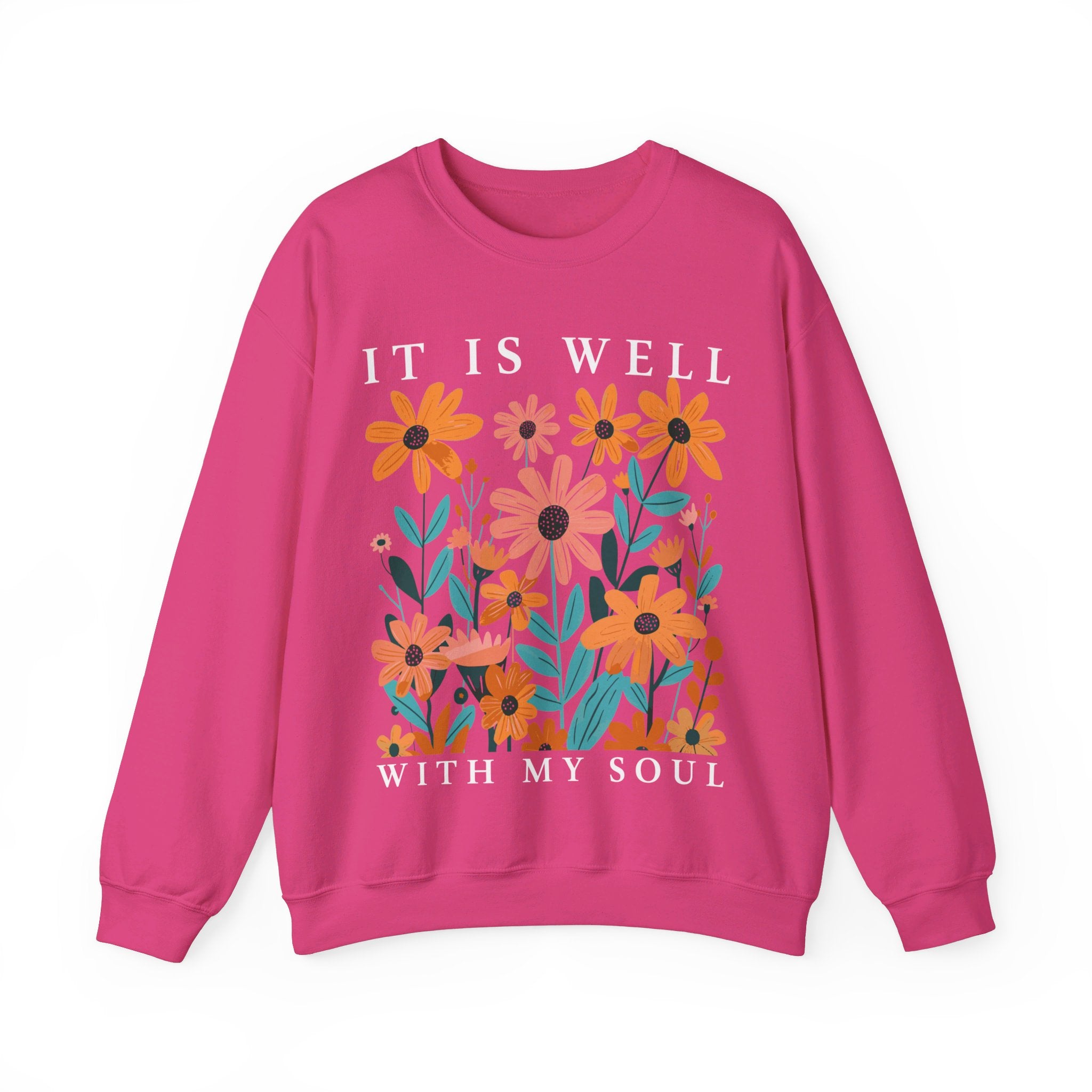 It is Well With My Soul Christian Sweatshirt, Christian Shirts, Vintage Floral Christian Shirt, Christian gifts, Jesus Apparel