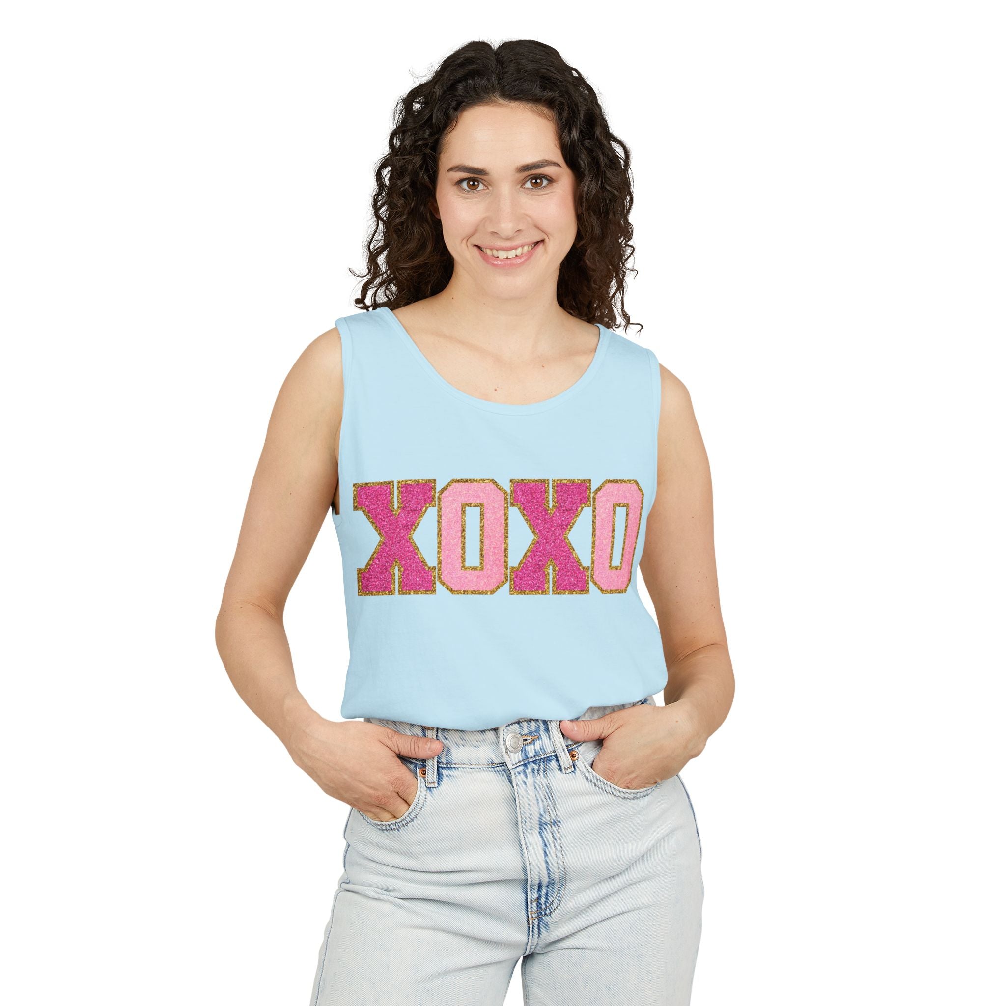 Xoxo Heart Tank Top, Gift for Valentines, Cute Heart, Unisex Tank Top, Womens Fitness Top