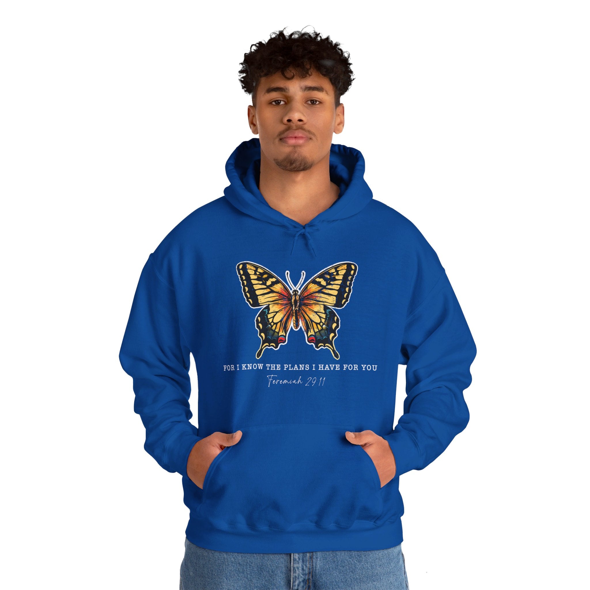 For I Know the Plans I Have For You, Butterfly Bible Verse Hoodie, Jeremiah 29:11, Religious Shirt, Fall Shirt, Butterfly Graphic