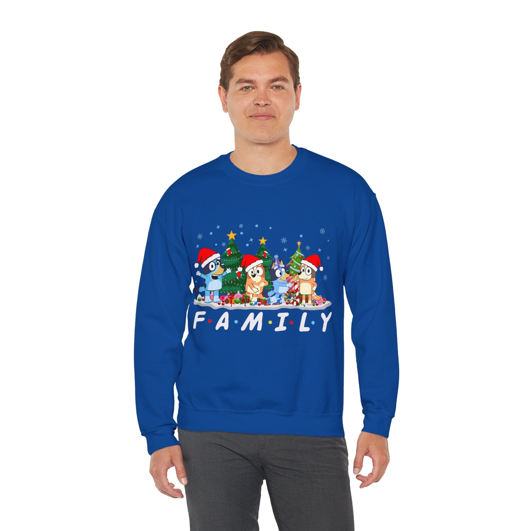 Christmas Bluey Family Sweatshirt, Bluey Party Family Xmas Shirt, Funny Christmas Shirt, Christmas Bluey Sweatshirt, Bluey Party Christmas