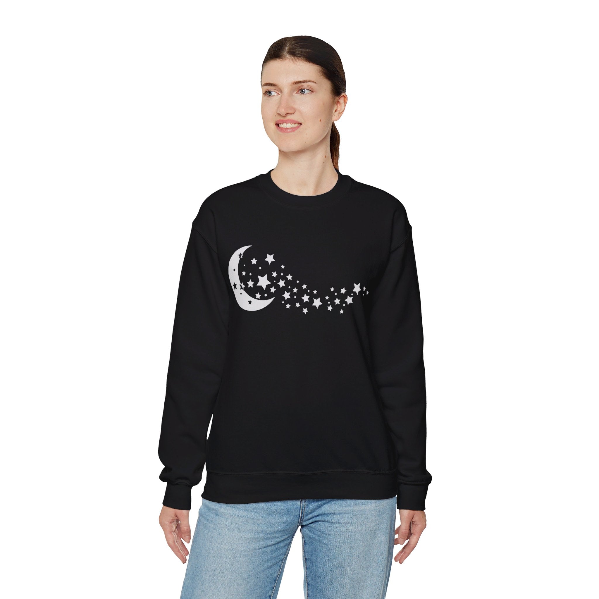 Moon Stars Sweatshirt, Night Sky Shirt, Moon Shirt, Crescent Moon, Moon Phase Sweatshirt, Moon Tee, Astronomy Shirt, Moon Stars Tee