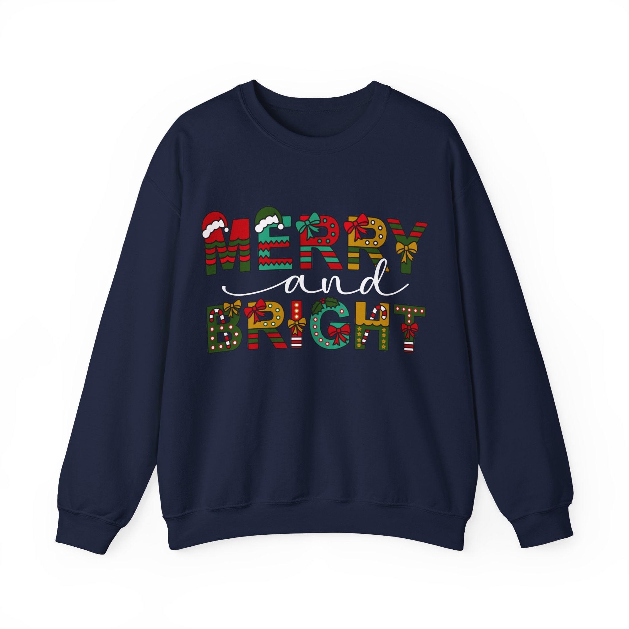 Merry and Bright Sweatshirt, Christmas Sweatshirt, Family Christmas Sweatshirt, Christmas Sweatshirts for Women, Merry Christmas Sweatshirt