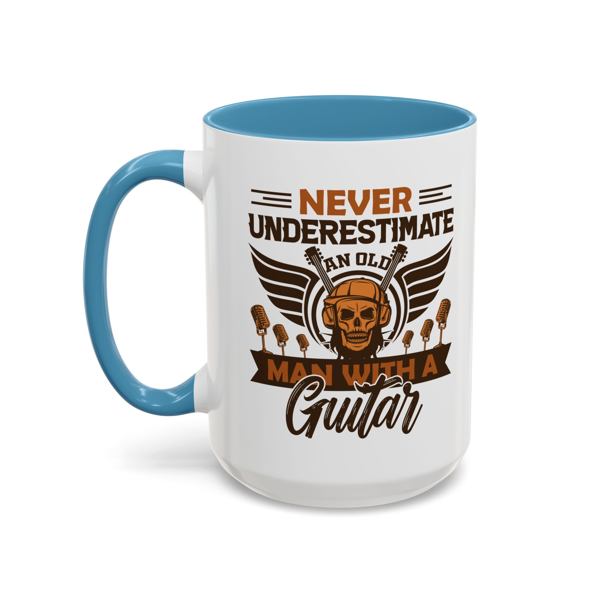 Never Underestimate an Old Man With a Guitar Mug, Guitar Coffee Mug, Funny Guitar Coffee Cup, Guitar Player Gifts, Guitar Dad Grandpa Presents