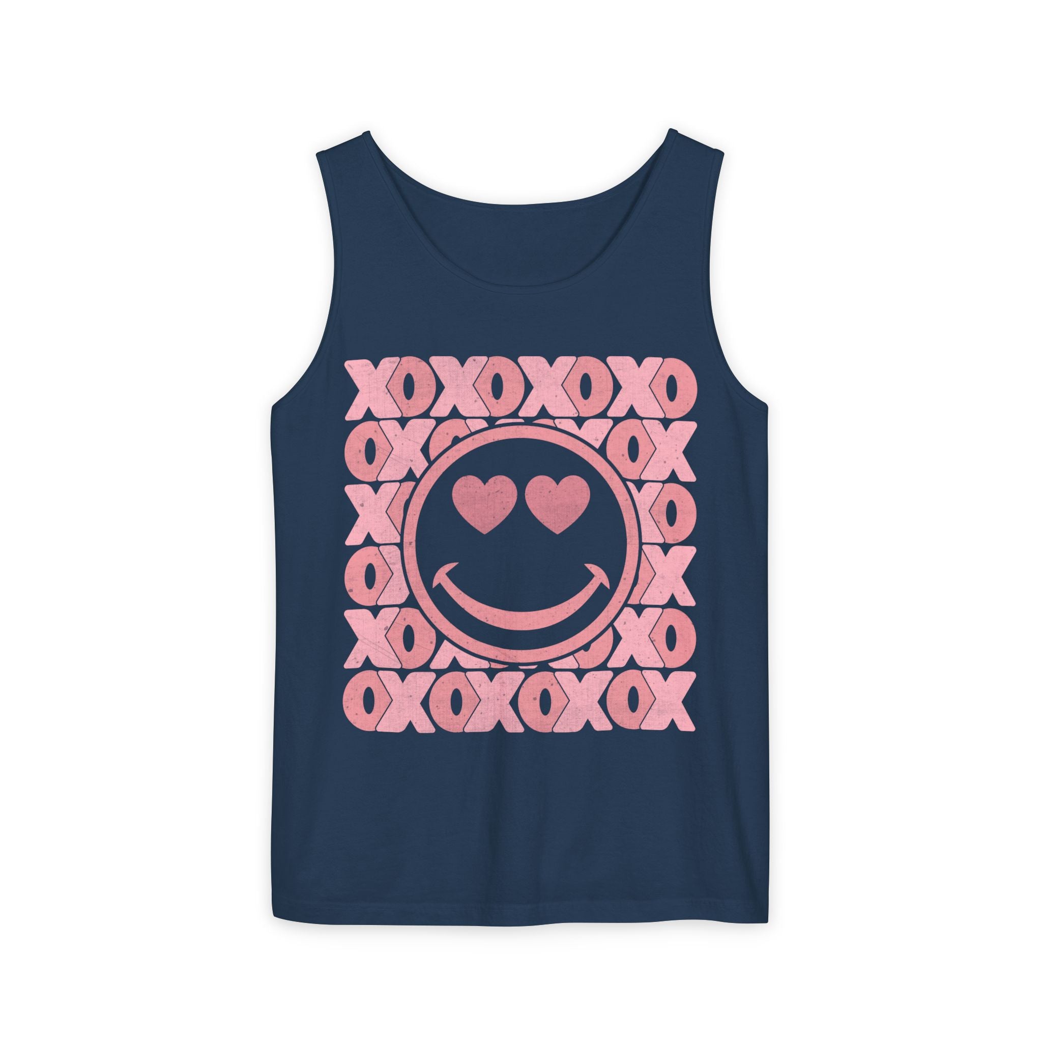 XOXO Smiley Face Tank Top, Valentine Heart Shirt, Love T-Shirt, XOXO Happy Smiley Face Tank Top, Valentines Day Gift, XOXO Heart Tee