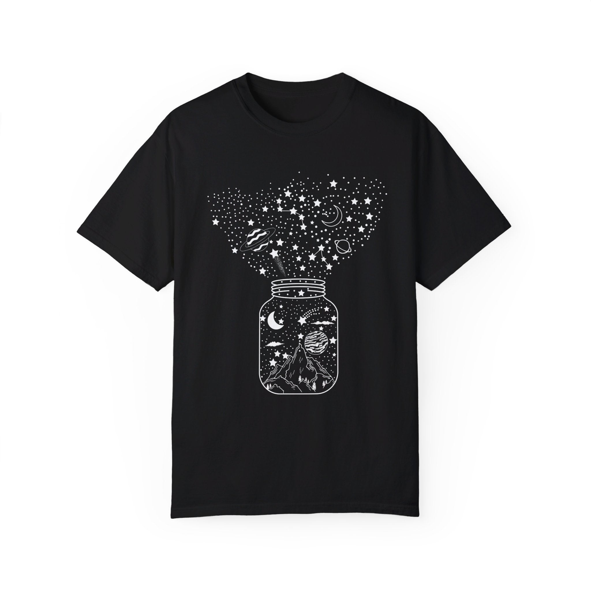 Space Shirt, Star Galaxy T shirt, Astronomy Shirt, Outdoors Shirt, Crescent Moon, Milky Way, Star Unisex Shirt, Constellation Tshirt