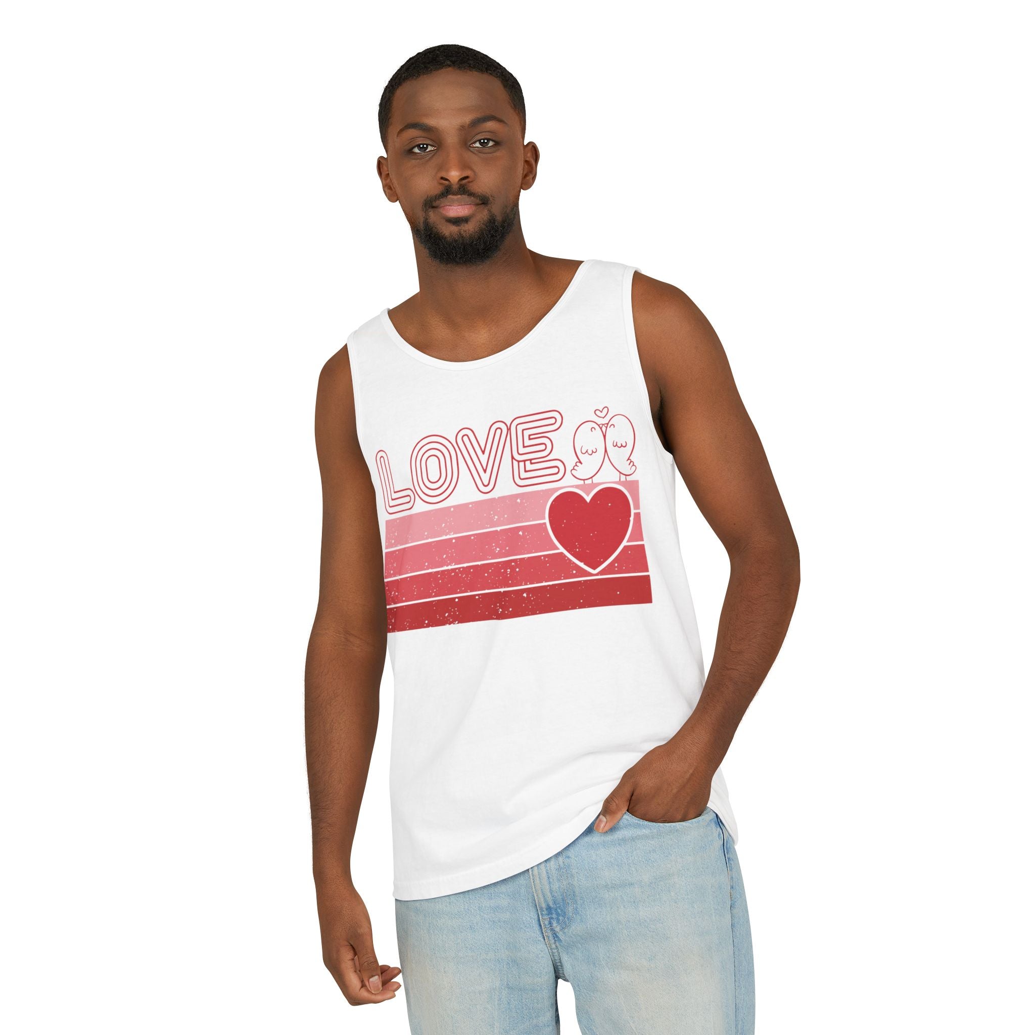 Retro Love Valentines Day Tank Top, Valentines Day Shirts For Woman, Heart Tank Top, Cute Valentine Shirt, Valentines Day Gift, Valentines Gift