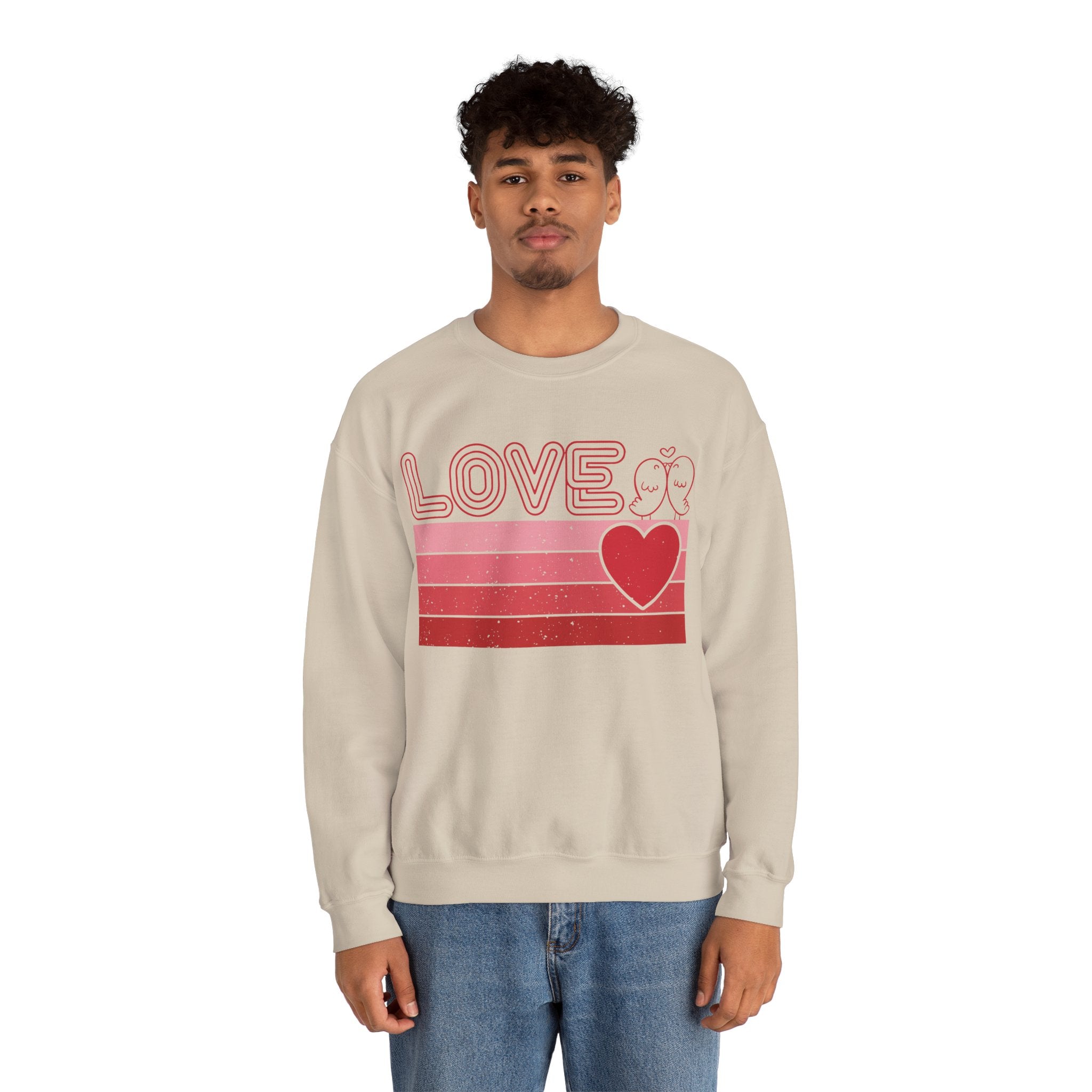 Retro Love Valentines Day Sweatshirt, Valentines Day Shirts For Woman, Heart Shirt, Cute Valentine Shirt, Valentines Day Gift, Valentines Gift