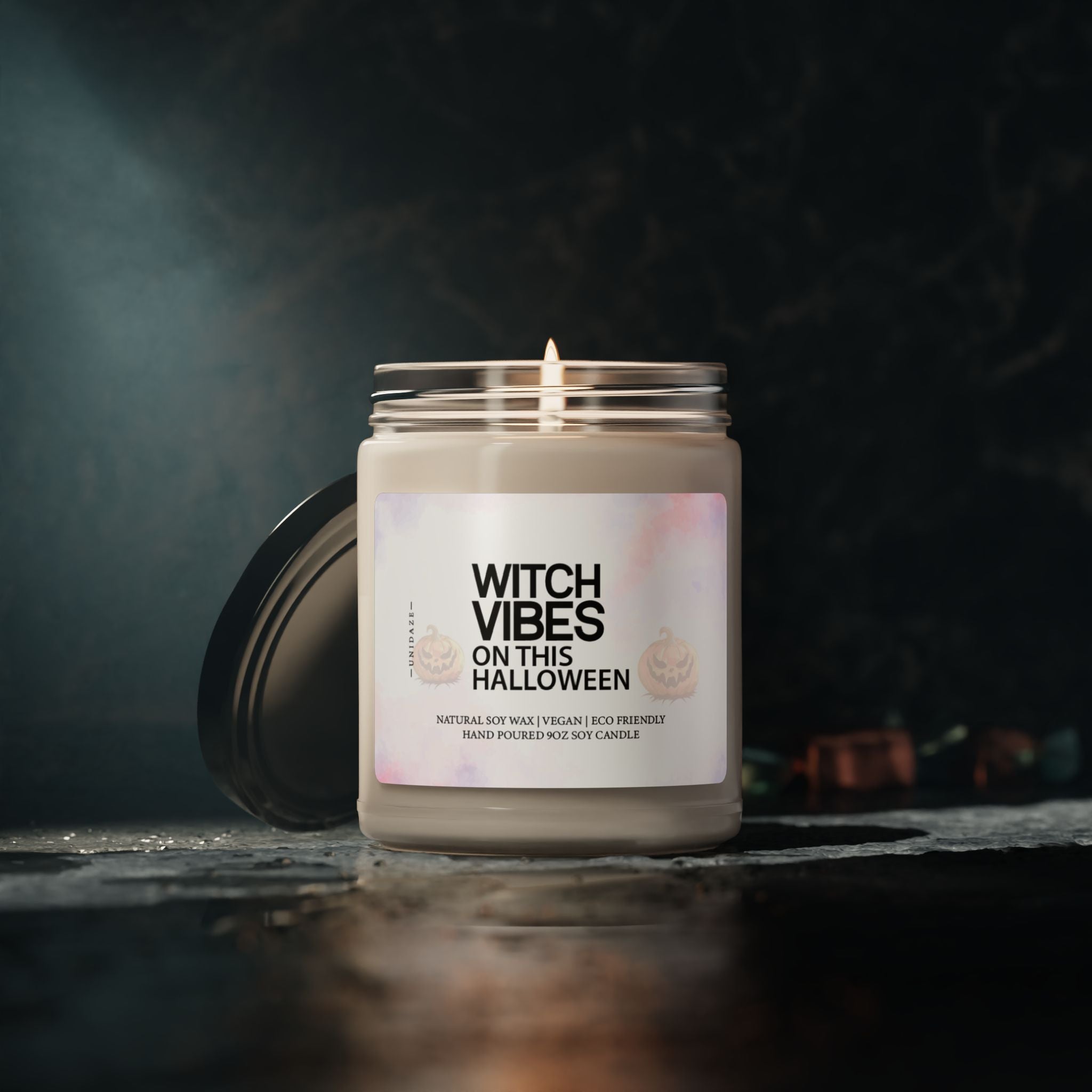 WITCH VIBES Candle, Halloween Candle, Halloween Party Favor, Funny Halloween Decor, Custom Candle, Halloween Gifts, Halloween Decoration