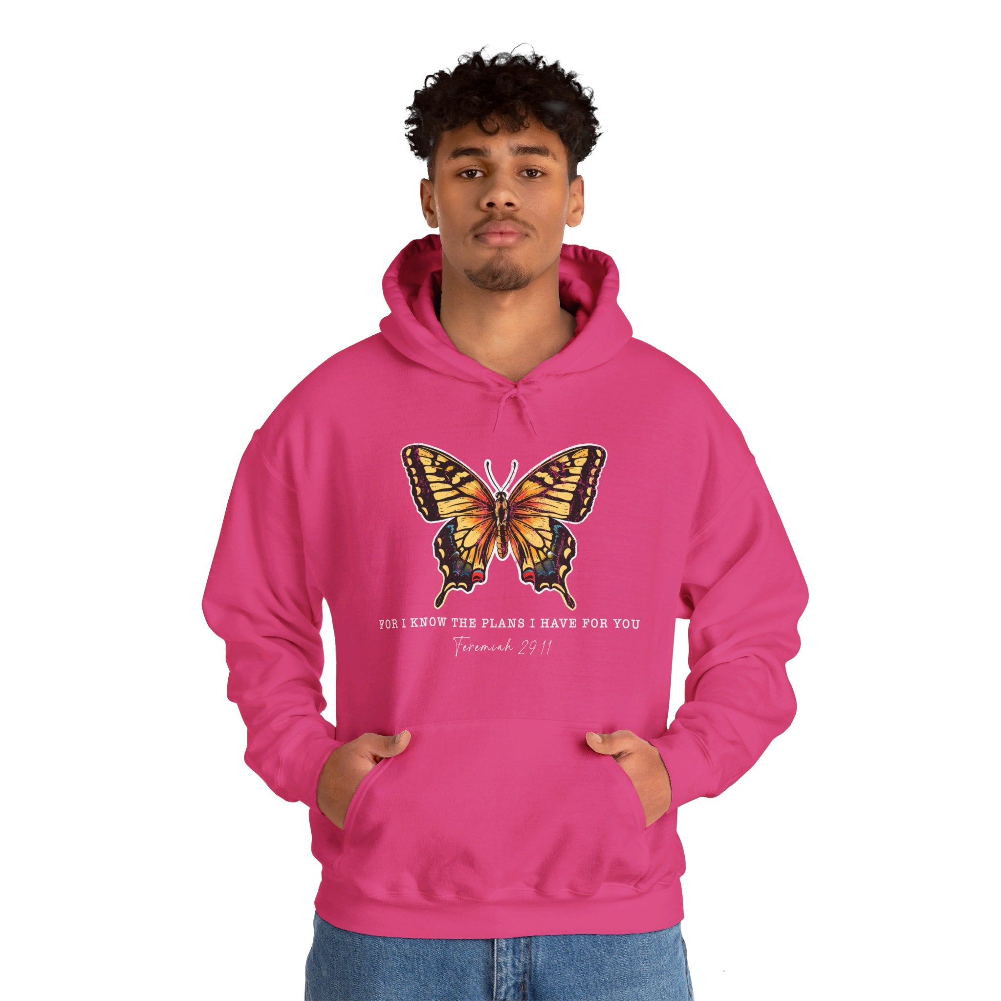 For I Know the Plans I Have For You, Butterfly Bible Verse Hoodie, Jeremiah 29:11, Religious Shirt, Fall Shirt, Butterfly Graphic