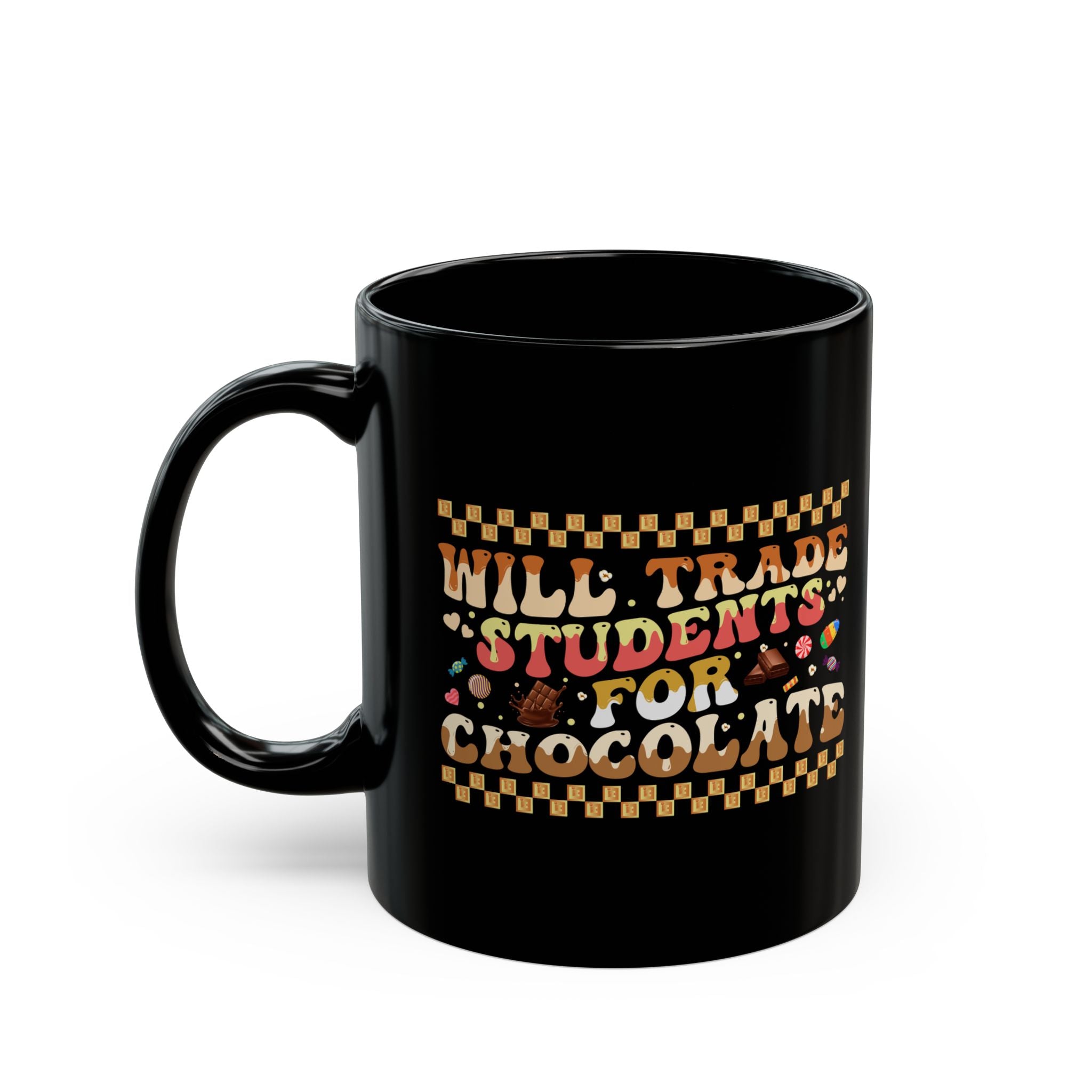 Will Trade Students for Chocolate Coffee Mug, Funny Teacher Valentine Mug, Valentine's Day Mug, Cute Valentines Day Teacher Mug, Teacher Gift
