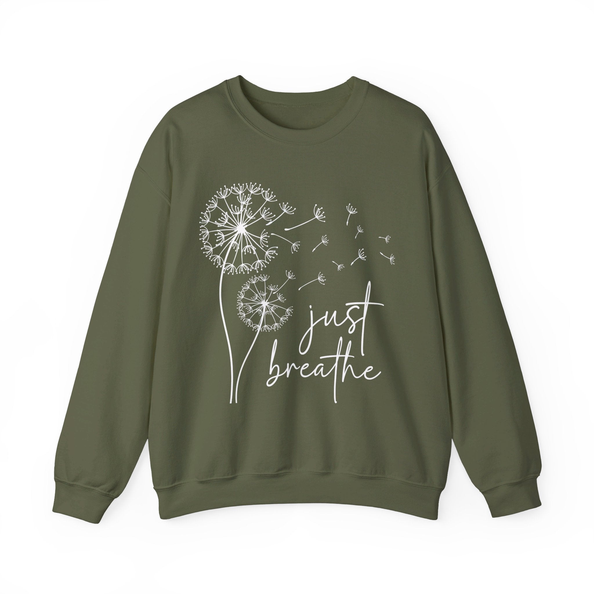 Just Breathe Sweatshirt, Yoga Shirt, Motivational Shirt, Positive Shirt, Gift for Yoga Lover, Positive Tee, Brunch Shirt, Meditation Gift, Good Tee