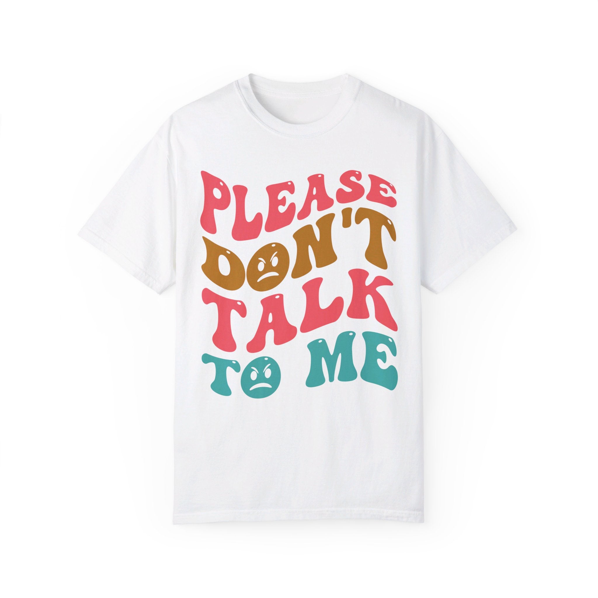 Please don't talk to me shirt, Funny introvert shirt, Words on back retro, Sarcastic introvert gift