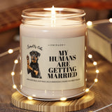 Personalized Dog Parents Engagement Soy Wax Candle, Custom Pet Photo Engagement Gift, She Said Yes Present, Dog Mom And Dad Bridal Gift