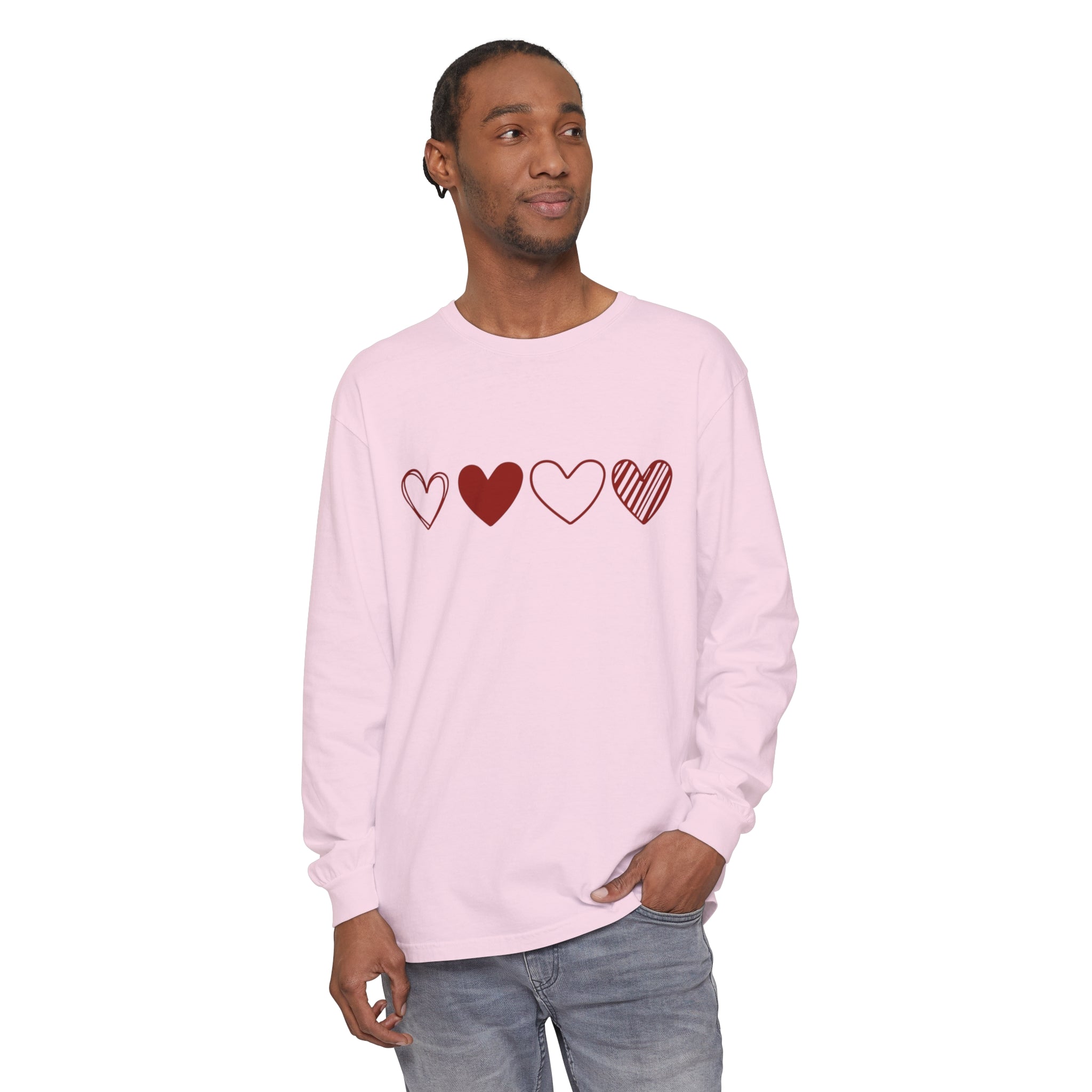 Heart Long Sleeve T-Shirt, Valentines Day Sweatshirt, Couple Gift Long Sleeve Shirt, Valentines Day Shirt, Heart Gift for Women, Valentine