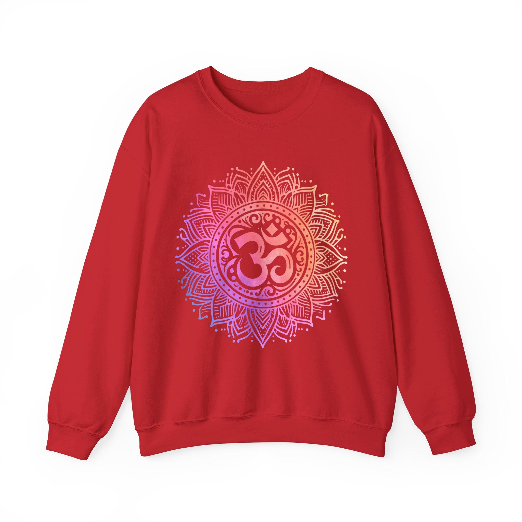 Om Mandala Sacred Geometry Sweatshirt Yoga Art Meditation Mindfulness Gift Boho Aesthetic Clothing