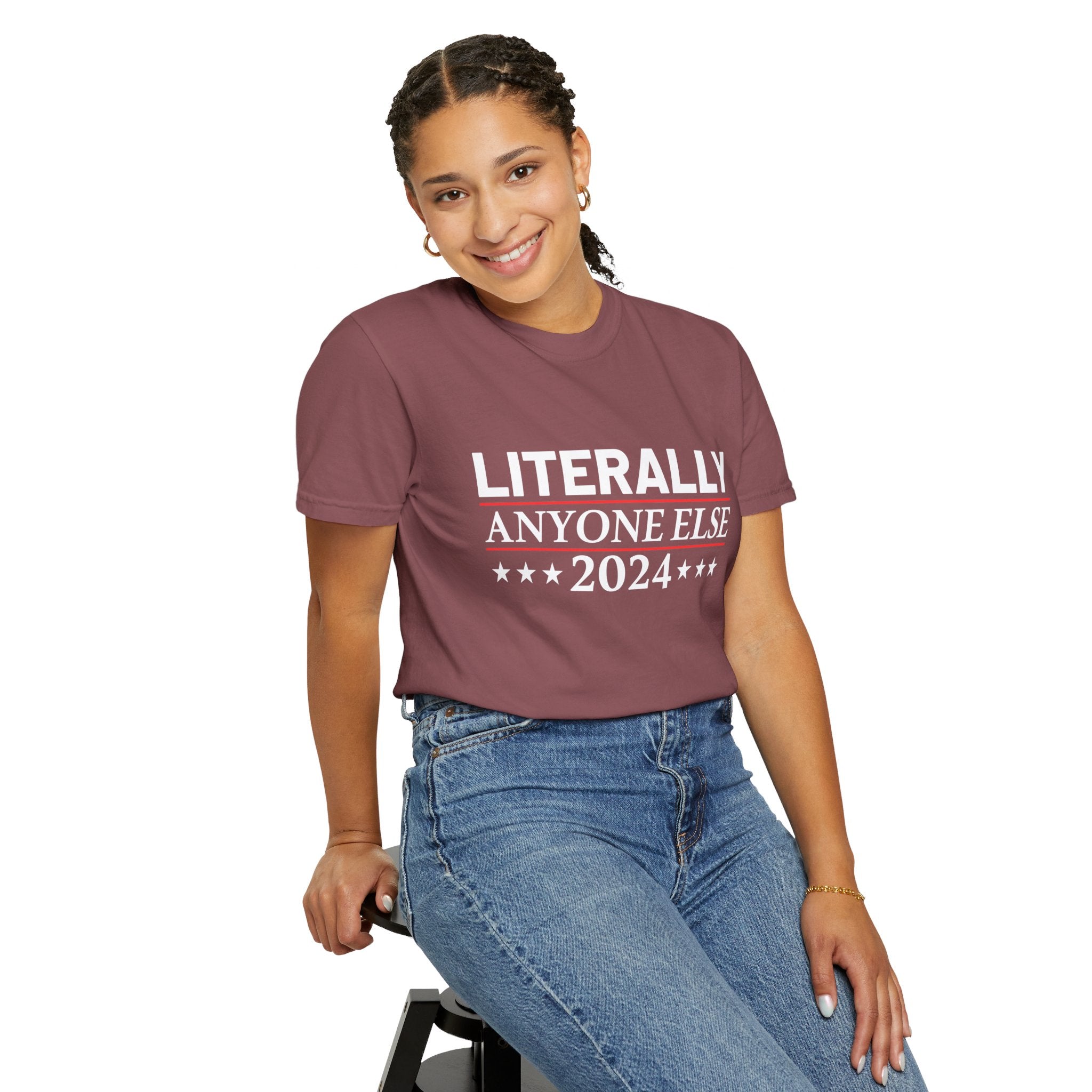 UNIDAZE Literally Anyone Else2024-Funny Political Shirt, Election 2024 Shirt, Funny Political Gifts, Republican Shirt, Anti Democrat Shirt, Patriot Shirt Printify 4th of July shirt 4th of July Shirts American Flag Shirt Anti Democrat Shirt Conservative Shirt Cotton Crew neck DTG election 2024 shirt Freedom Shirt Funny Election Men's Clothing Oversized Patriotic Shirt Political Shirts President Election Republican Shirt T-shirts TikTok Unisex vote 2024 shirt Women's Clothing