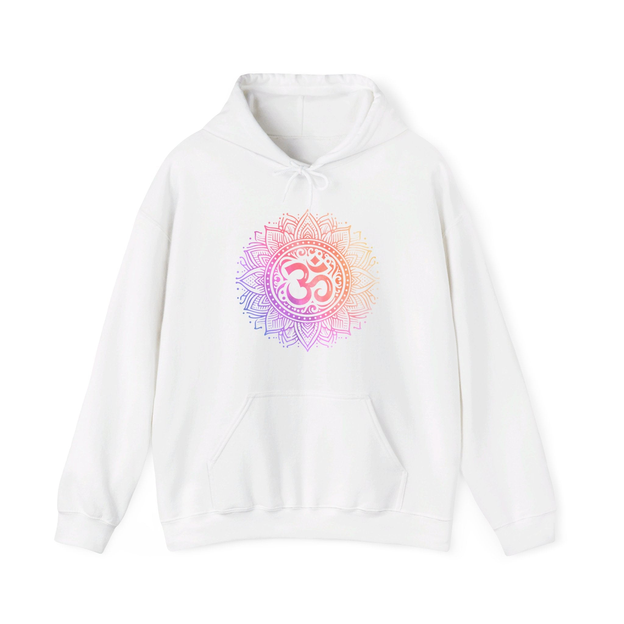 Sri Ohm Mandala Hoodie Om Yoga Meditation Spiritual Shirt Sacred Geometry Boho Unisex Hooded Flleece Sweatshirt