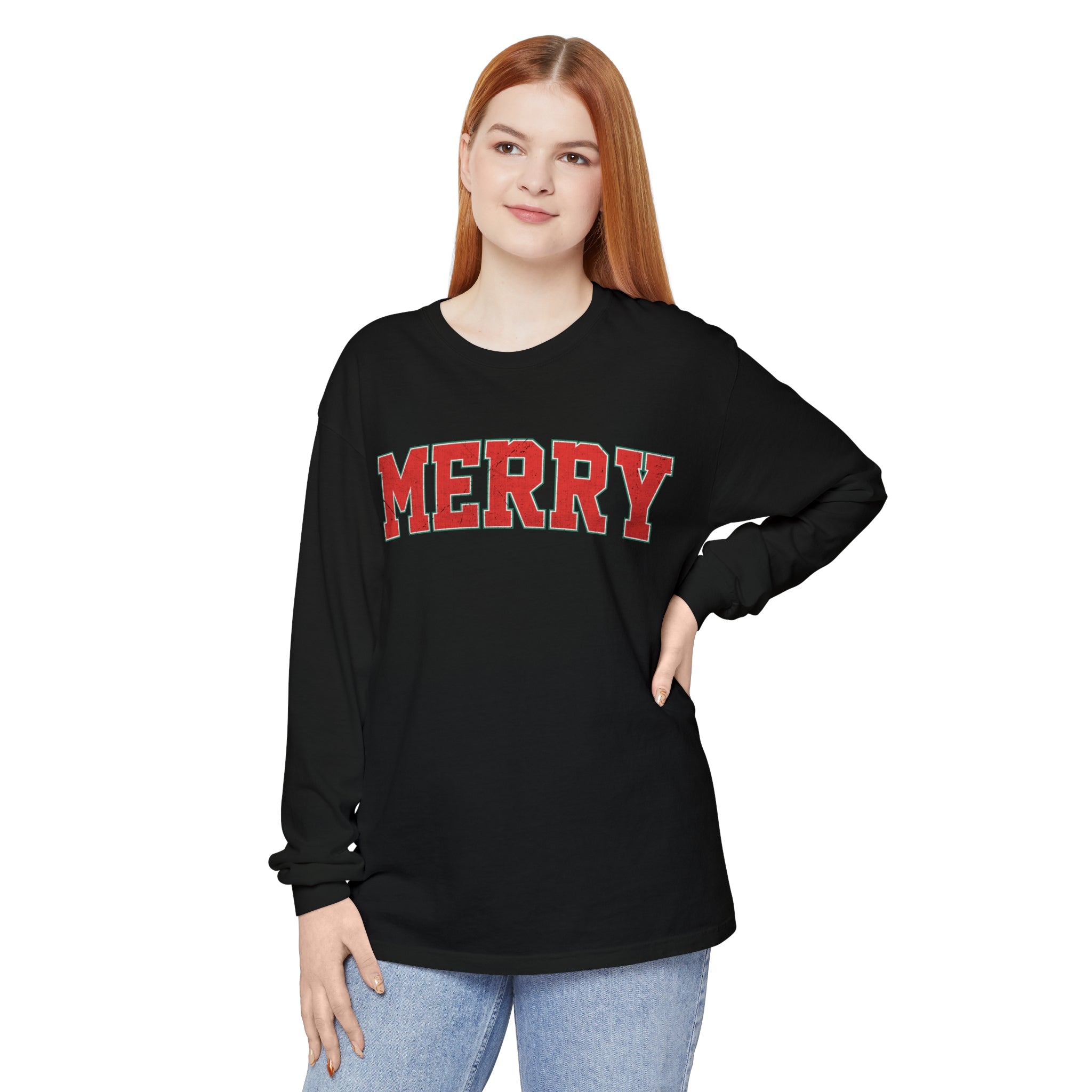 Long Sleeve Merry Shirt, Christmas Long Sleeve Shirt, Christmas Gift, Merry Christmas Tee, Merry Christmas Long Sleeve Shirt