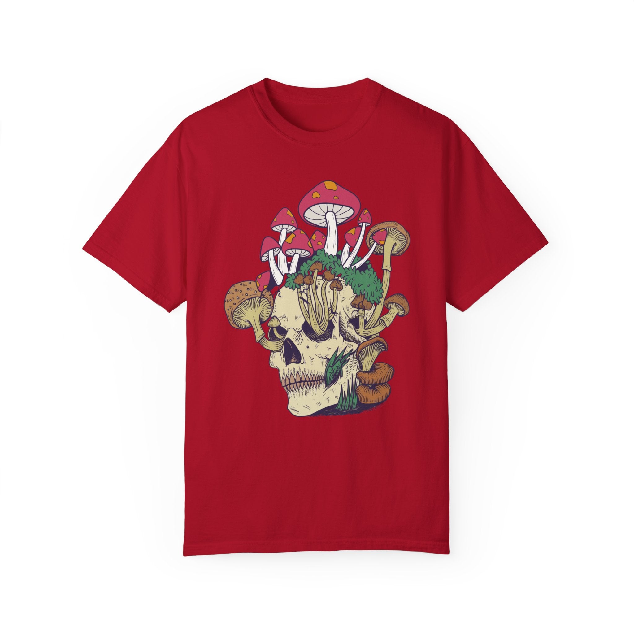 Mushroom Shirt, Skull Shirt, Skeleton Shirt, Mushroom Tshirt, Botanical Shirt, Cottagecore Shirt, Magic Mushroom, Skeleton Crewneck, Gardening Shirt