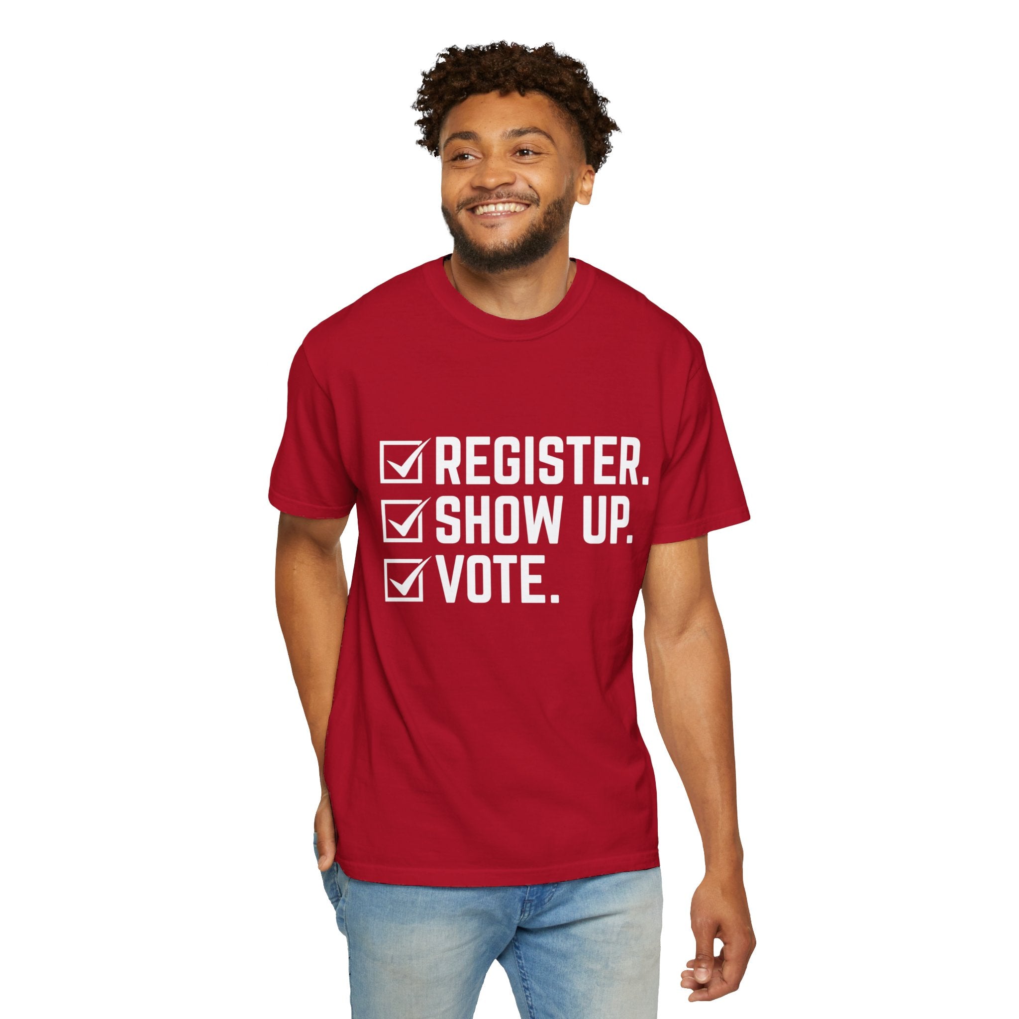 Register Show Up Vote Shirt, Election Day T-shirt, 2024 Election Shirt, Right to Vote Shirt, Political Tee, Voting Shirt, Republican Gift