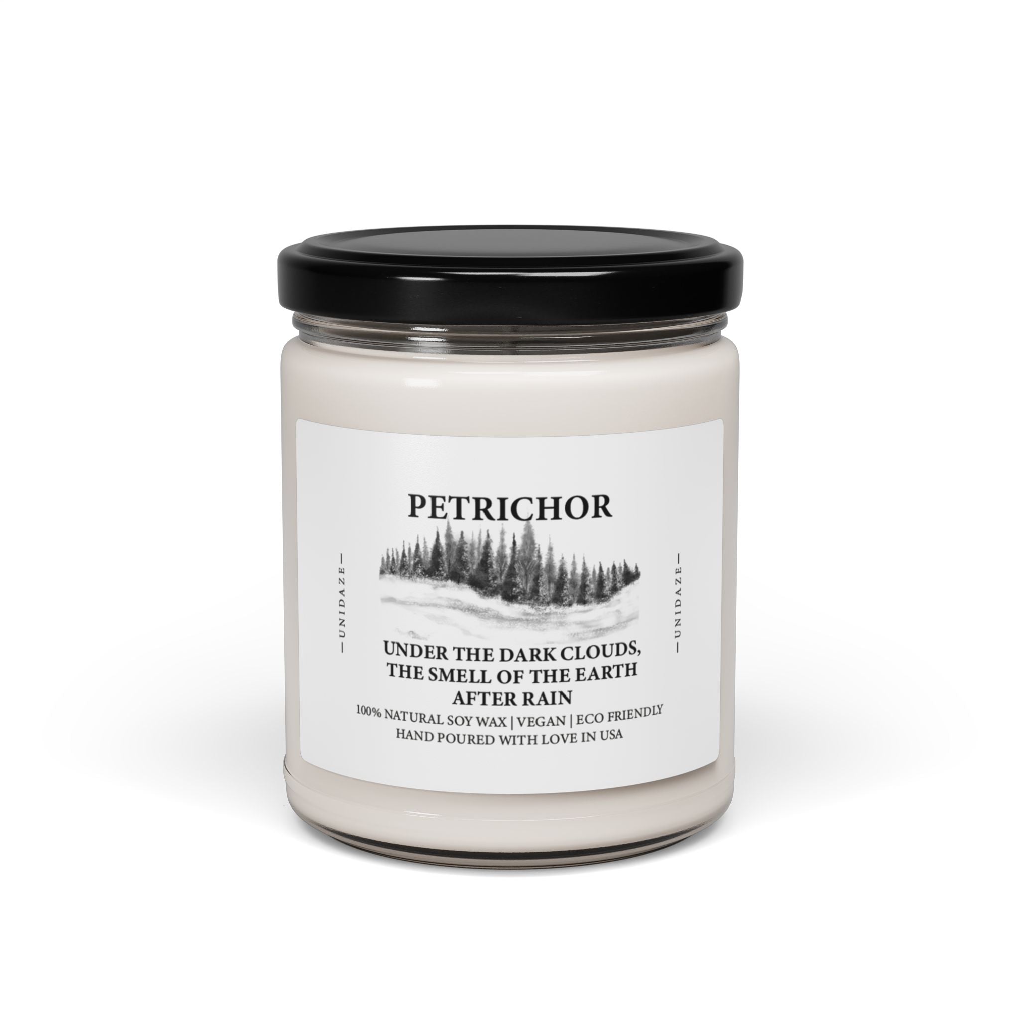 UNIDAZE Petrichor, The smell of Earth after Rain, Soy Wax Candle in Clear Jar, Fresh Rain Candle Printify Assembled in the USA Assembled in USA Bio candles Decor dirt doctor who candle dr who candle dr who gift earth earth after rain earth day earthy Eco-friendly garden dirth Halloween Holiday Picks Home & Living Home Decor Made in the USA Made in USA natural petrichor rain rain smell