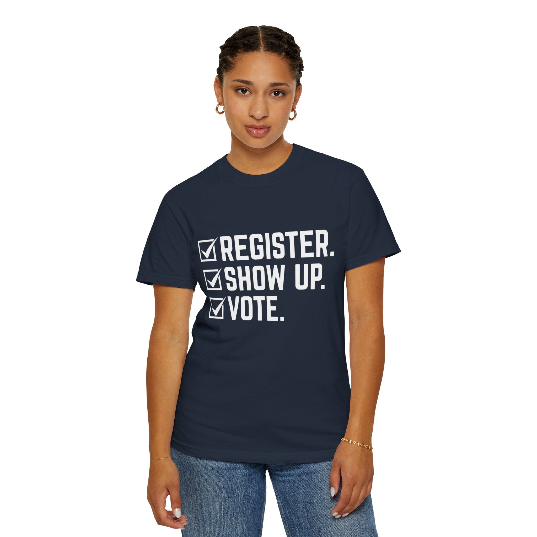 Register Show Up Vote Shirt, Election Day T-shirt, 2024 Election Shirt, Right to Vote Shirt, Political Tee, Voting Shirt, Republican Gift