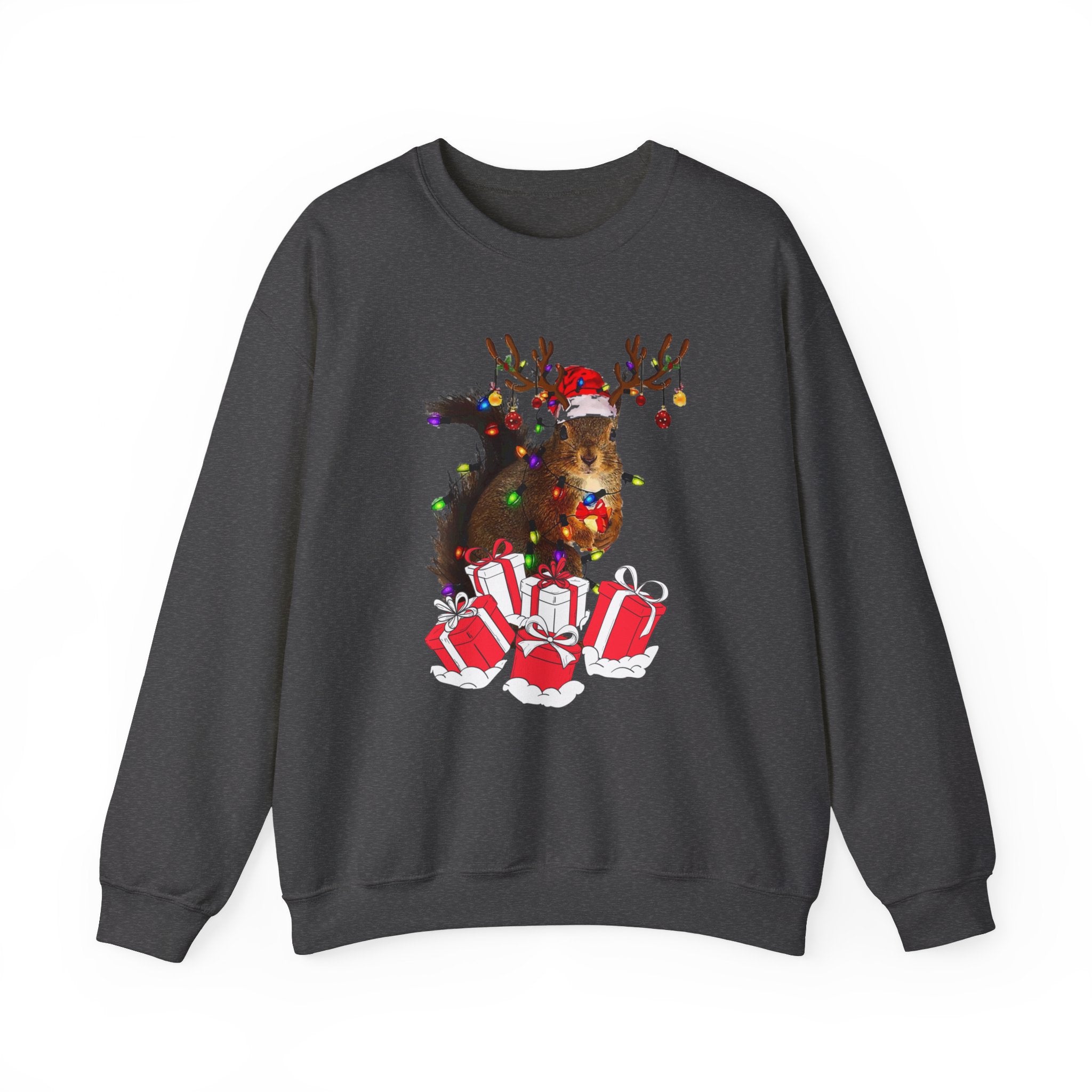 Christmas Squirrel Lights Sweatshirt, Christmas Sweatshirt, Funny Christmas Sweat, Christmas Gift Sweater, Holiday Crewneck