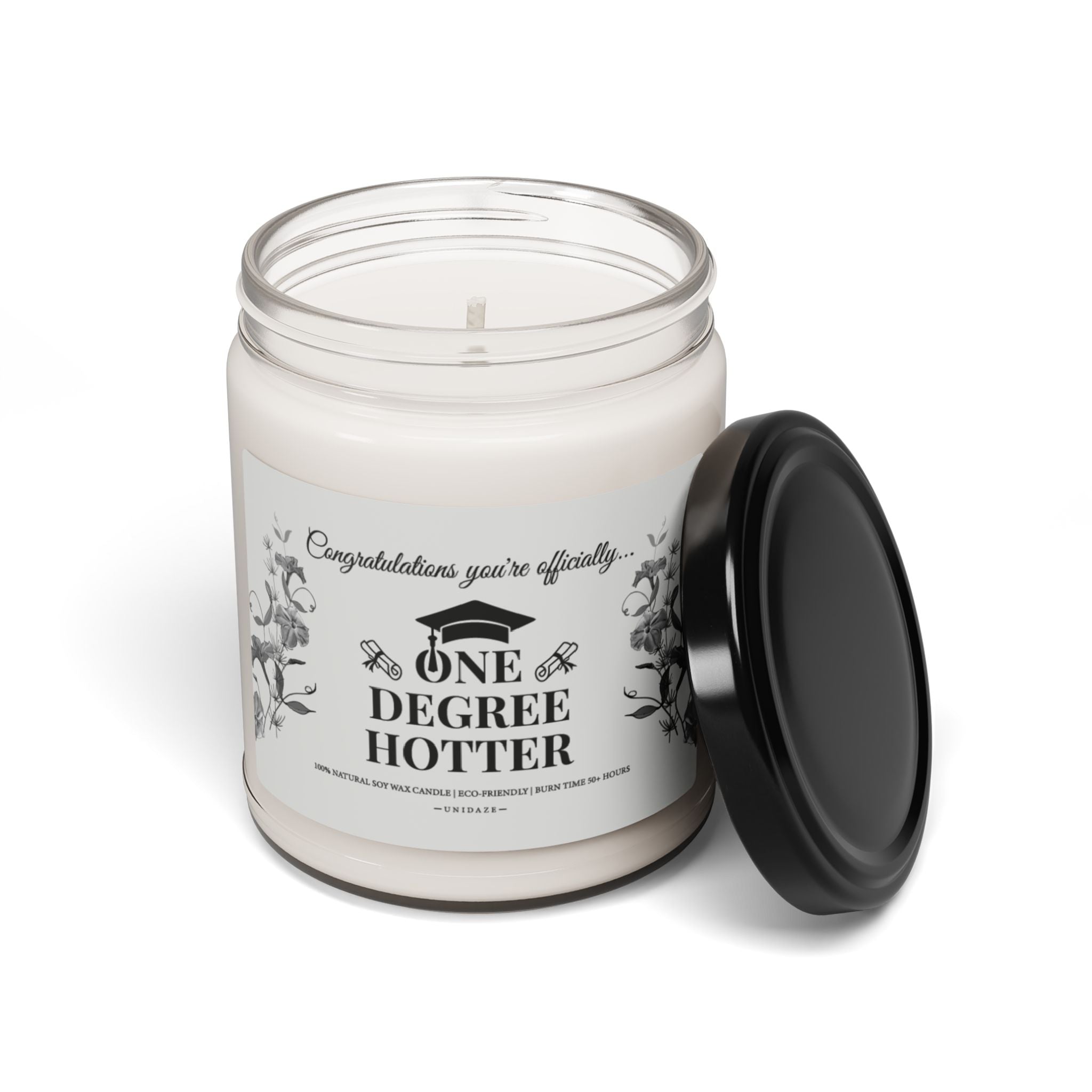 One Degree Hotter Candle, Phd Graduation Gift, Masters Degree Gift, Grad Gift for Him, College Grad Gift for Her, Bachelors Degree Gift