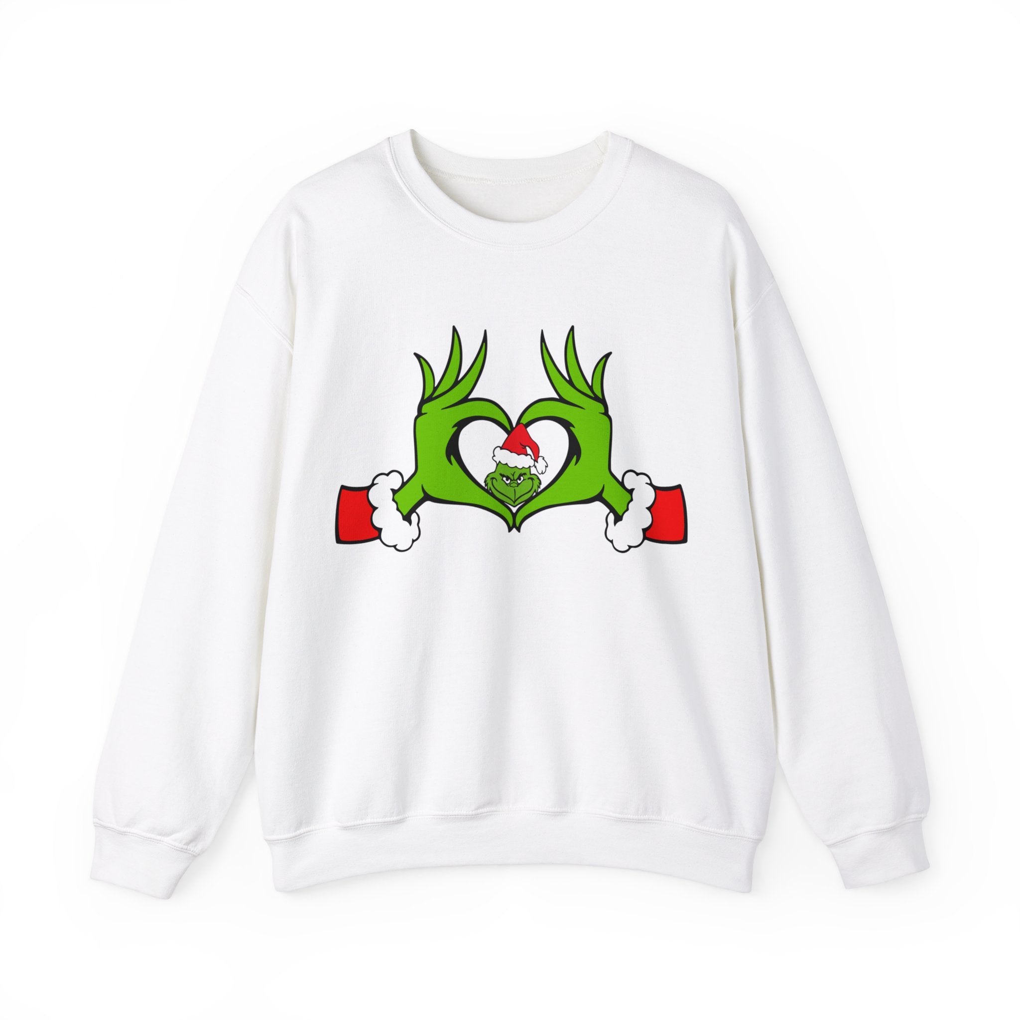 Christmas Heart Hands Graphic Sweatshirt, Christmas Sweatshirt, Xmas Clothing, Holiday Shirts, Christmas Gifts