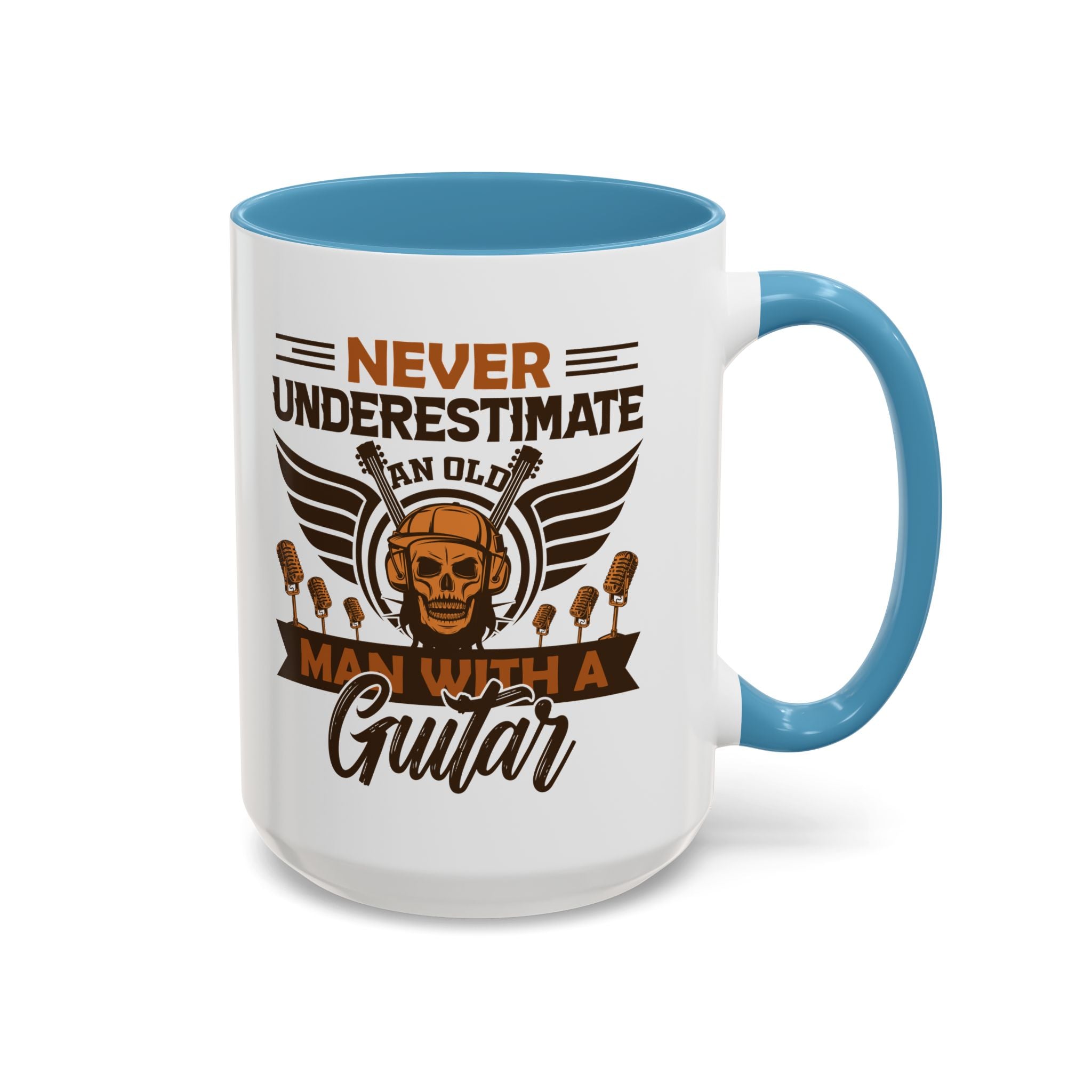 Never Underestimate an Old Man With a Guitar Mug, Guitar Coffee Mug, Funny Guitar Coffee Cup, Guitar Player Gifts, Guitar Dad Grandpa Presents