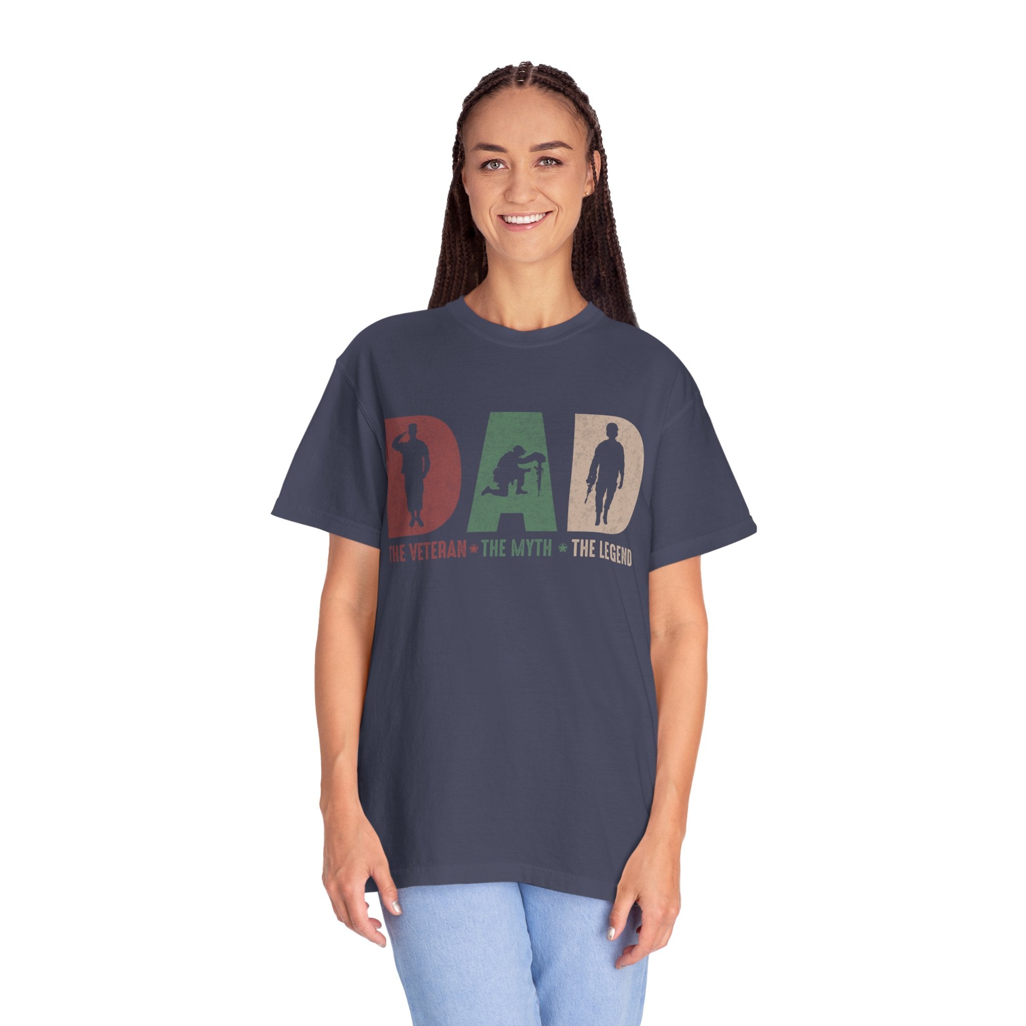 Dad The Veteran The Myth The Legend T-Shirt, Father's Day Gift, Father's Day Shirt, Gift for Veteran Dad