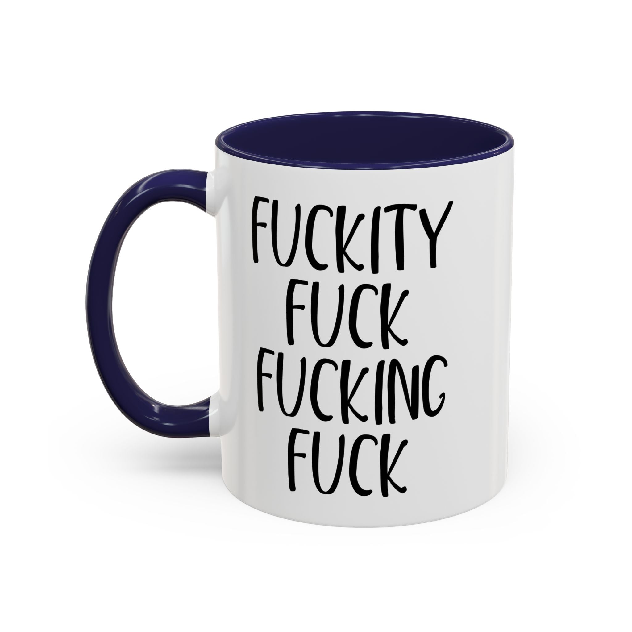 Fuckity Fuck Mug, Sarcastic Coffee Mug, Funny Birthday Gift, Large Coffee Mug, Double Sided Minimalist Mug, Gag Gifts for Men, Snarky Mugs