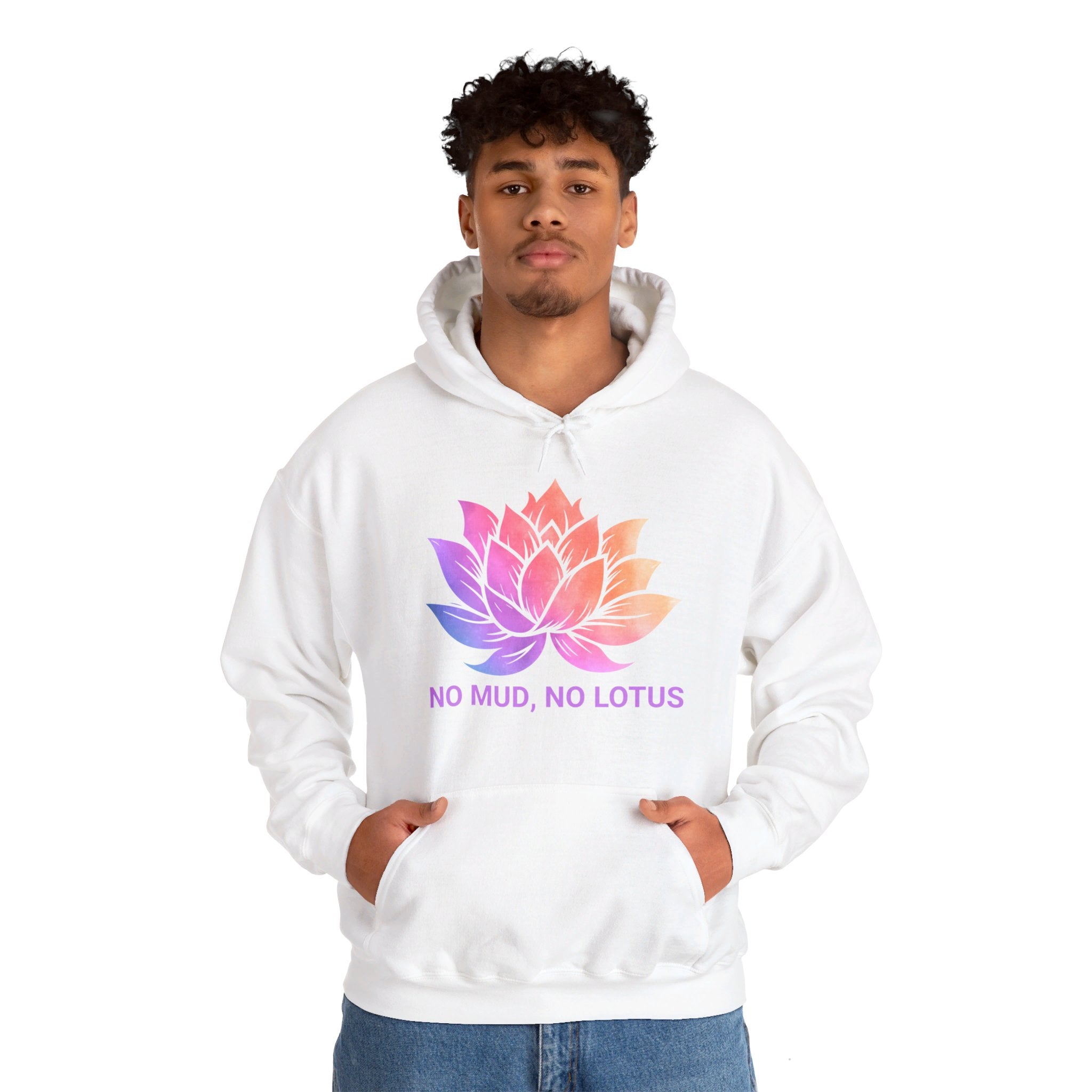 Lotus Flower Hoodie, Zen Meditation Gift, No Mud No Lotus, Yoga Clothes for Women, Meditation Shirt, Spiritual Tshirt, Yoga Shirt, Namaste Yall