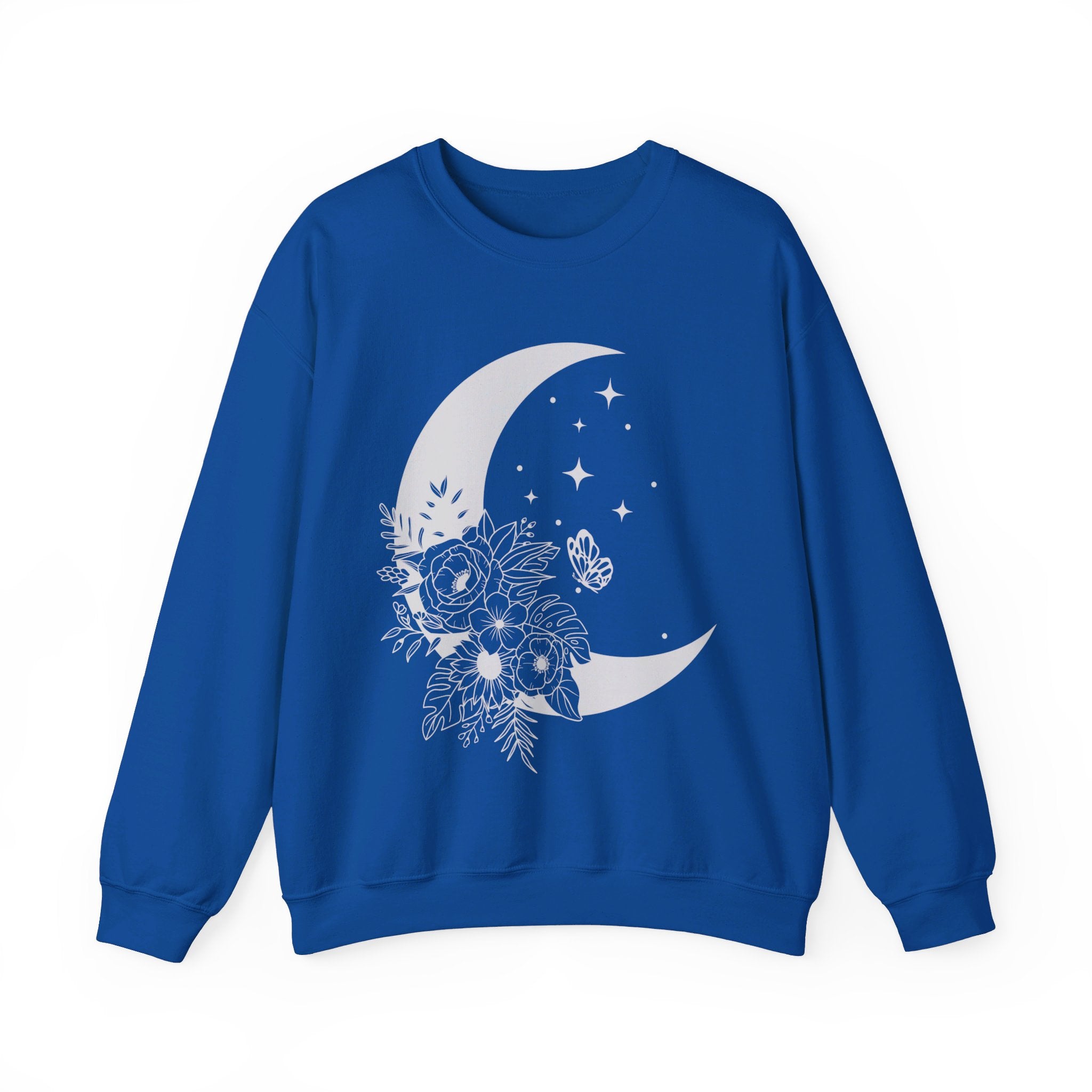 Floral Moon Sweatshirt, Moon Shirt, Mystical Shirt, Moon Phases Sweatshirt, Moon Boho Shirt, Astronomy Shirt, Wild Flower Tee, Wild Moon Shirt