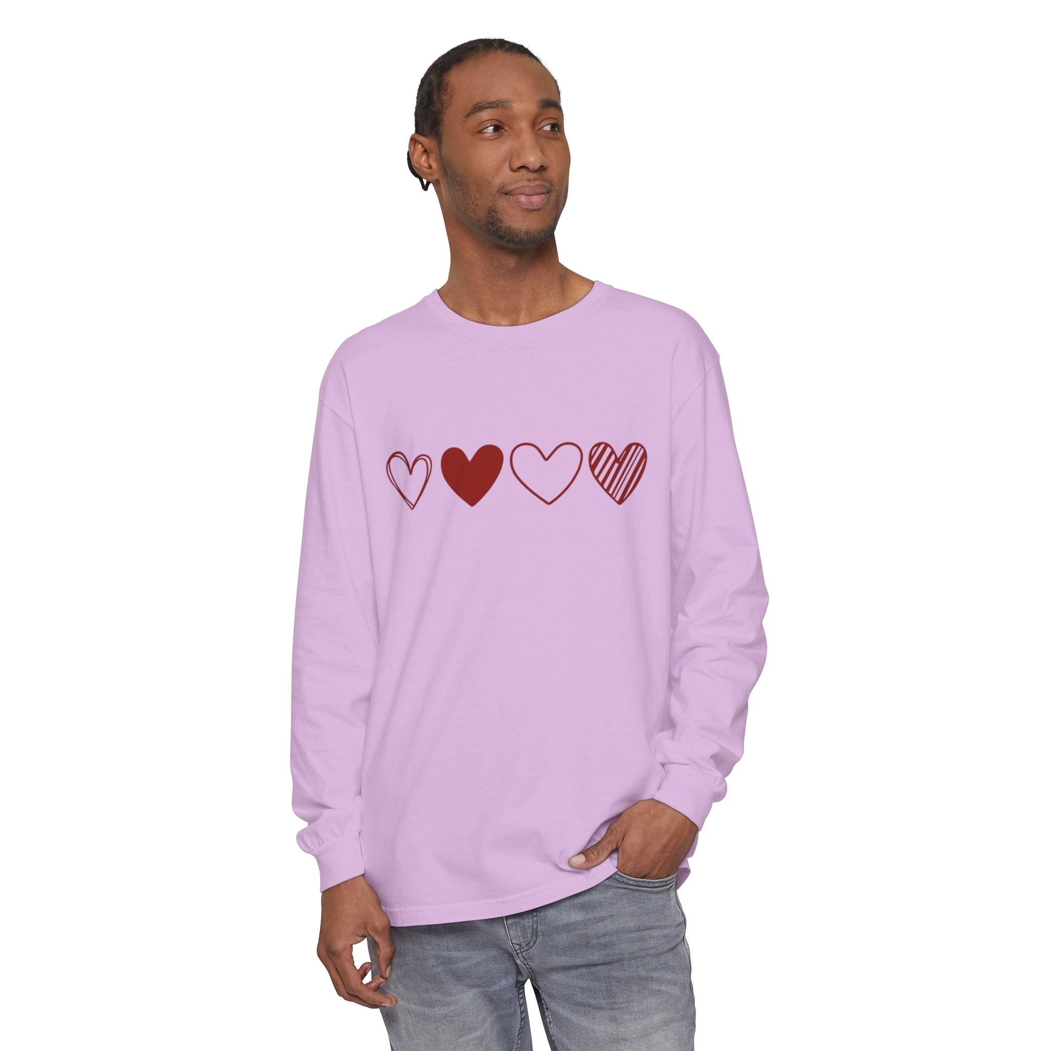 Heart Long Sleeve T-Shirt, Valentines Day Sweatshirt, Couple Gift Long Sleeve Shirt, Valentines Day Shirt, Heart Gift for Women, Valentine