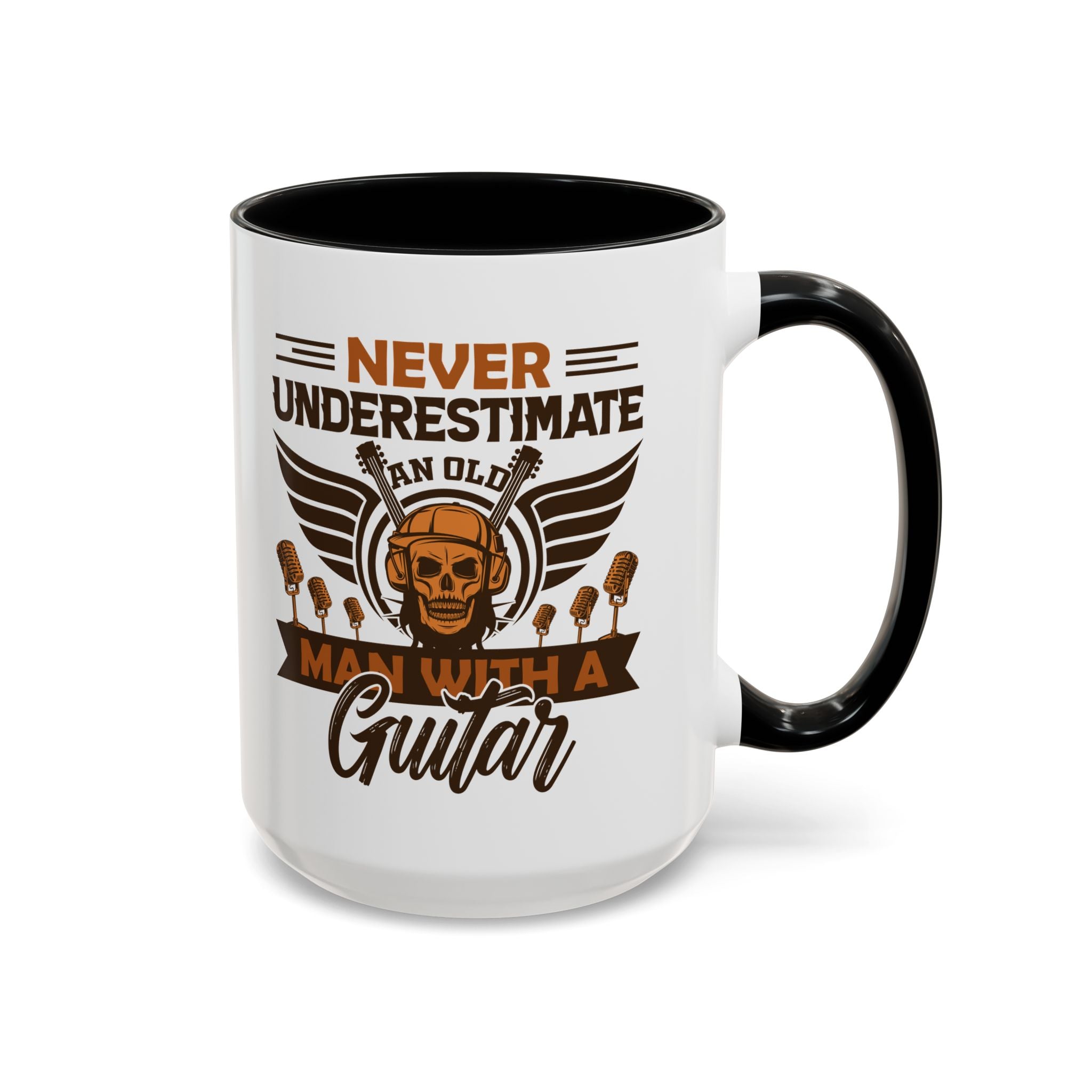 Never Underestimate an Old Man With a Guitar Mug, Guitar Coffee Mug, Funny Guitar Coffee Cup, Guitar Player Gifts, Guitar Dad Grandpa Presents